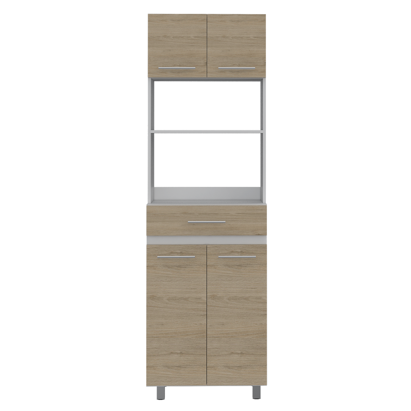 Modulo Microondas Luna Rta Blanco + Rovere