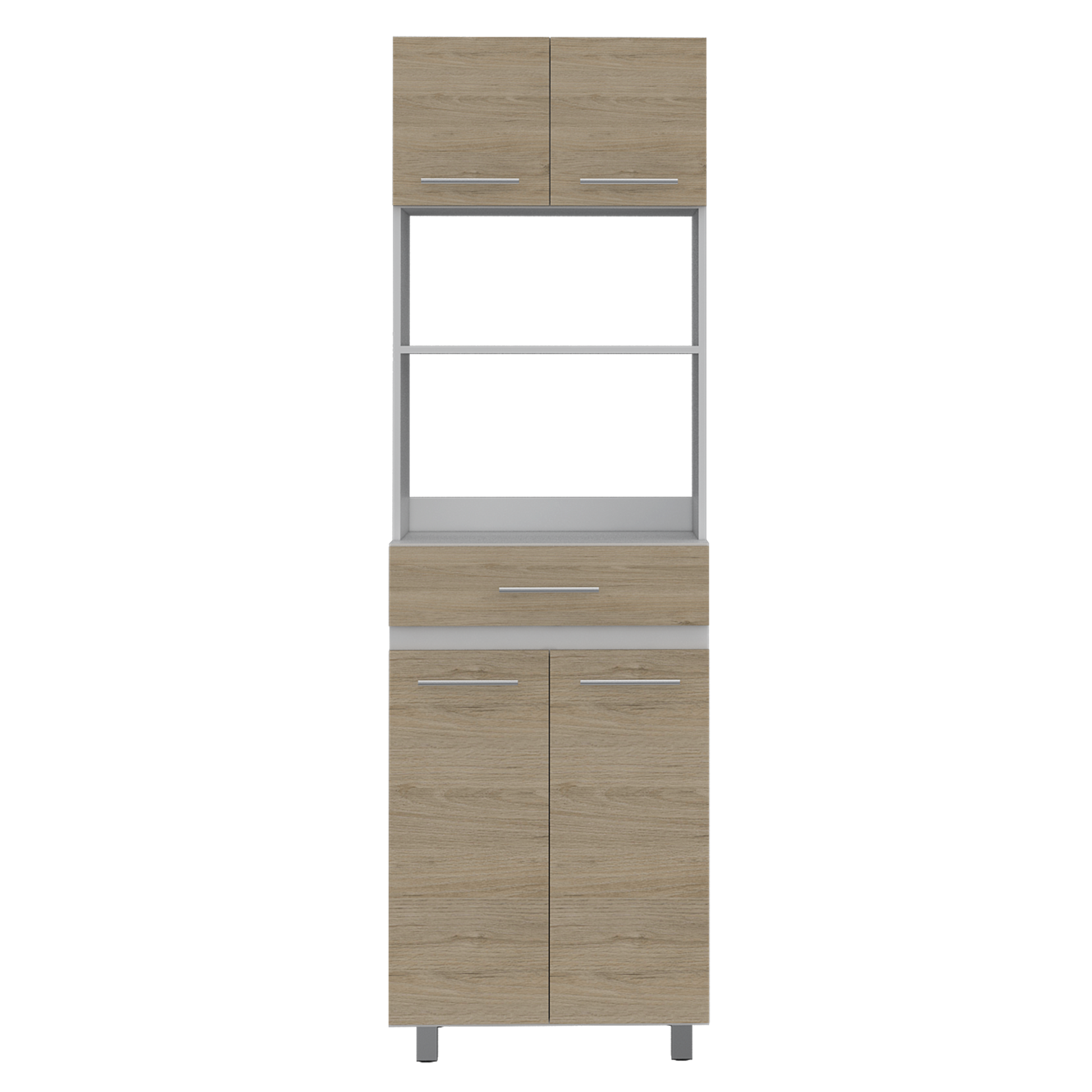 Modulo Microondas Luna Rta Blanco + Rovere