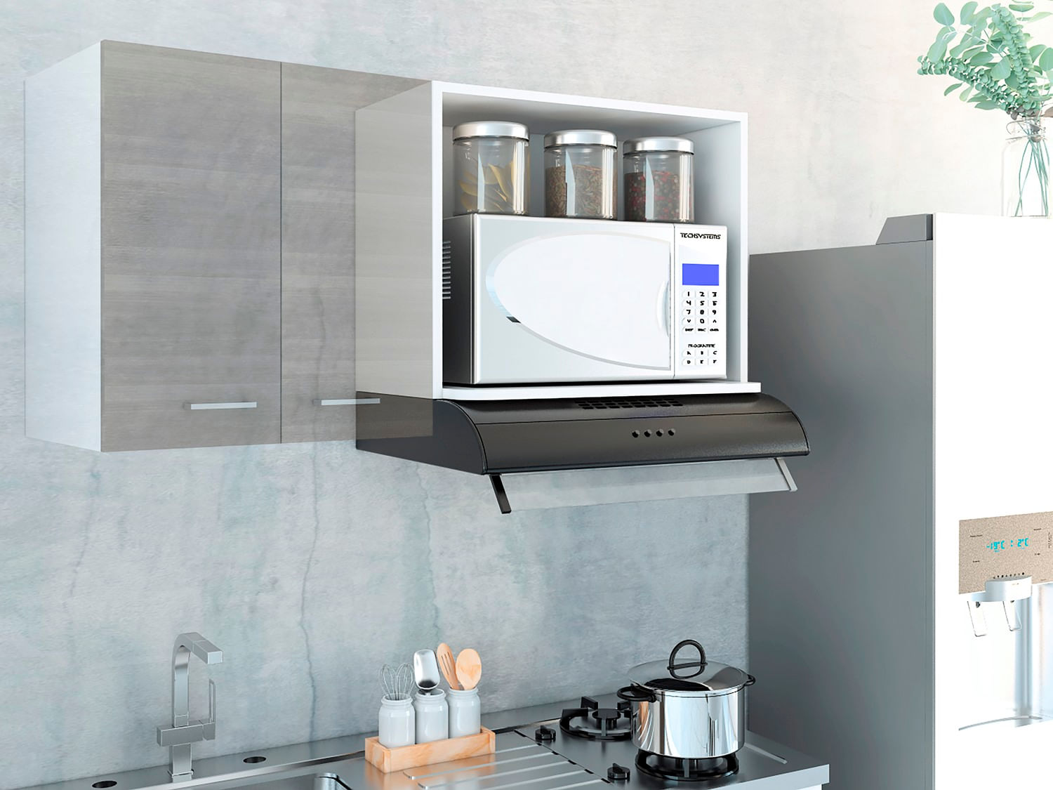Mueble Camapana Cocina Rossi Rta Blanco