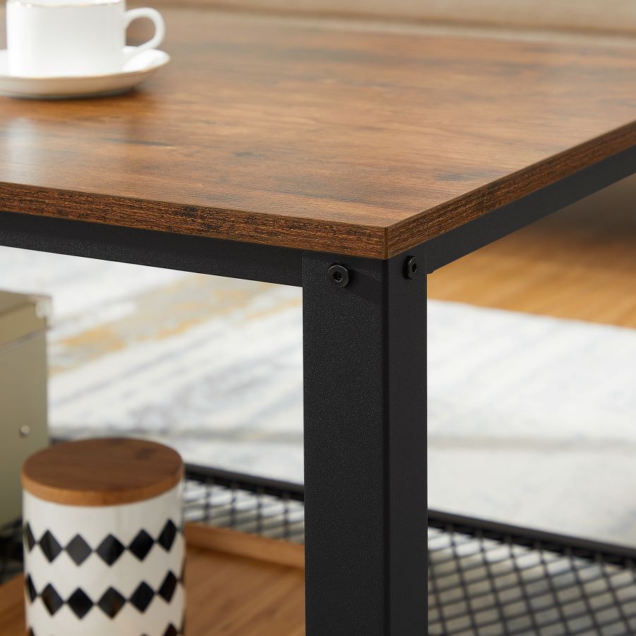 Mesa De Centro 45 X 106 Café Rustico