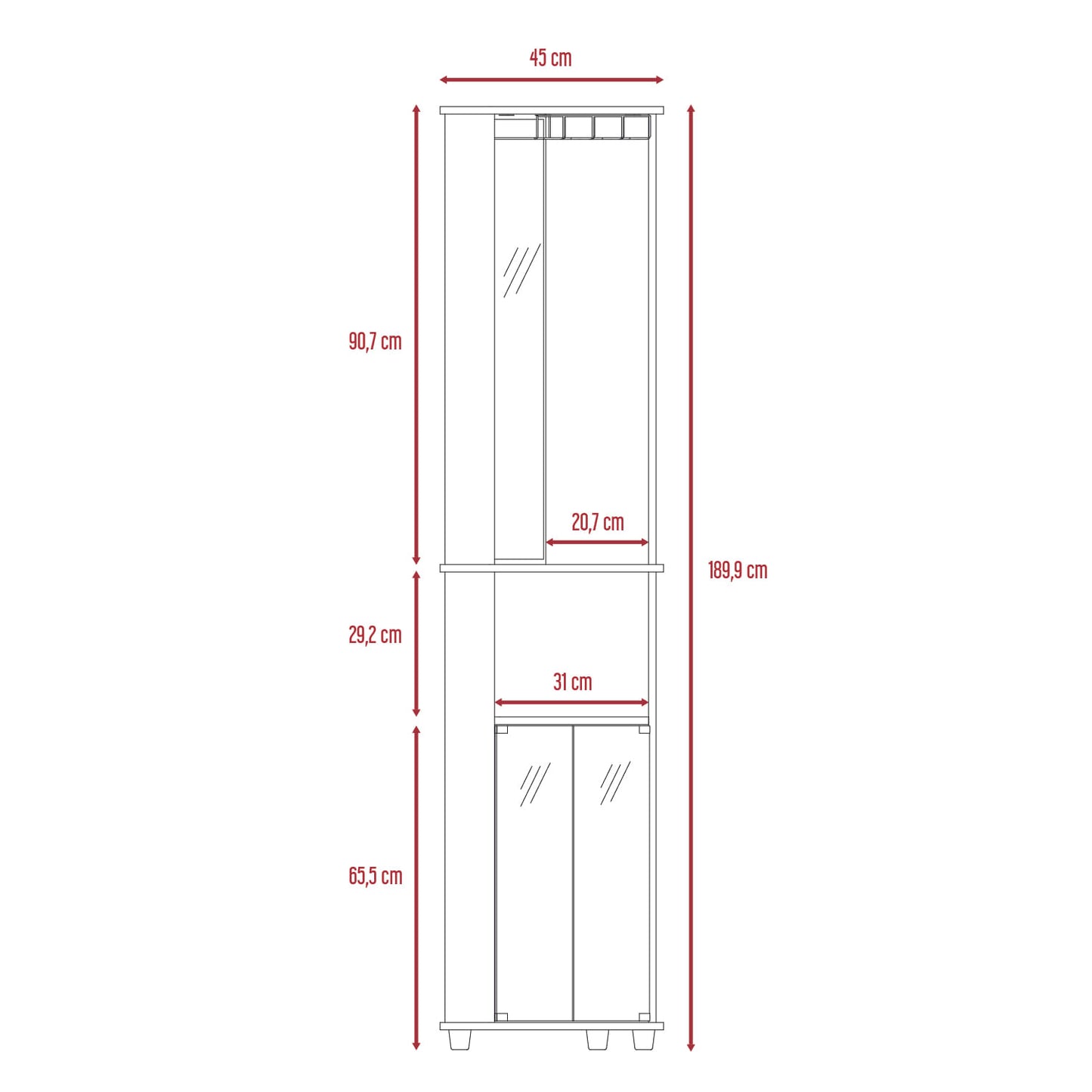 Bar Esquinero Chicago 189 X 45 X 45 Rta Wengue
