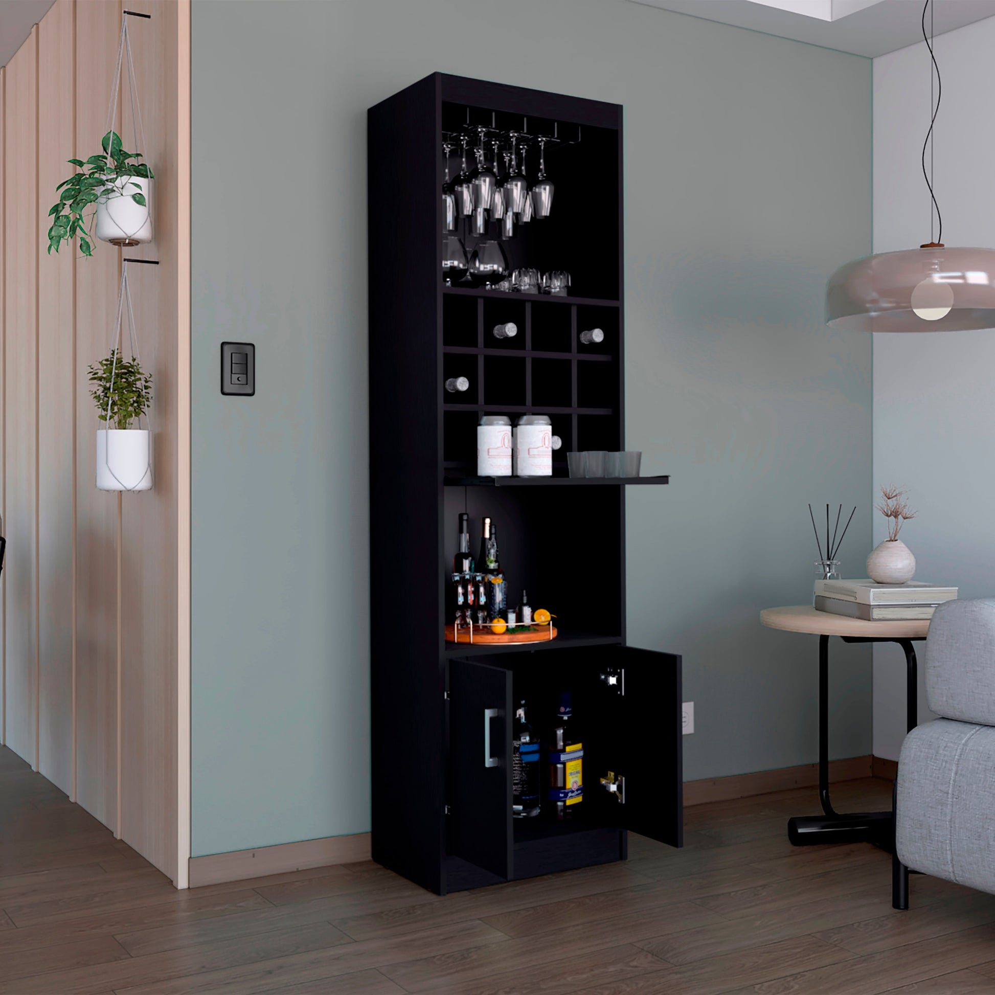 Mueble Bar Kevil 180X51X34 Rta Wengue Zf