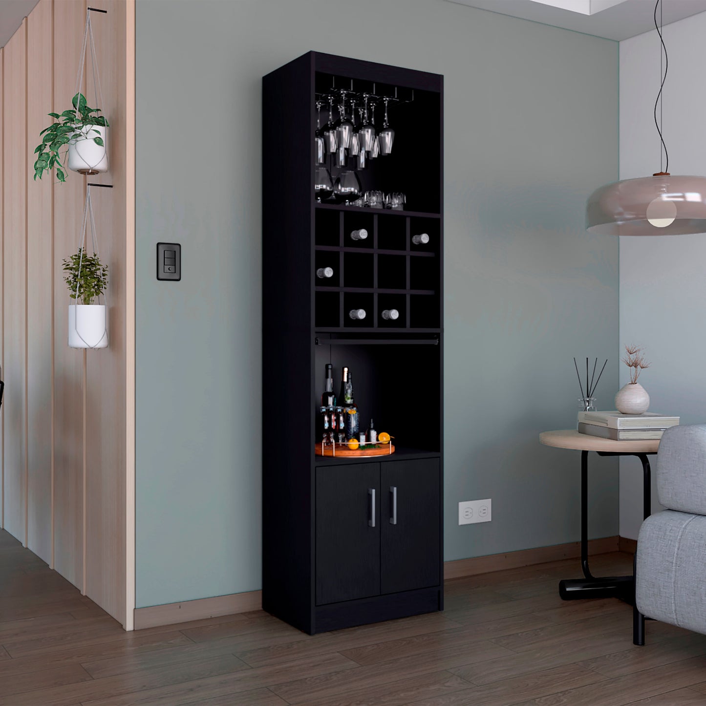 Mueble Bar Kevil 180X51X34 Rta Wengue Zf