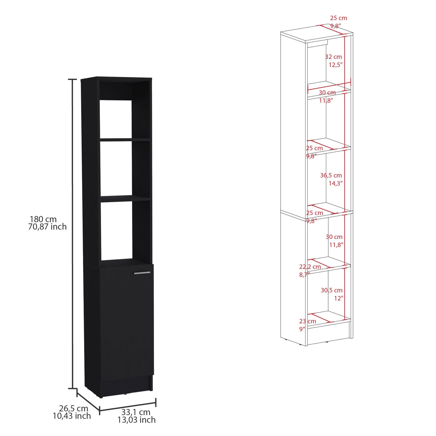 Armario Auxiliar Parks 180X33X26 Rta Wengue Zf