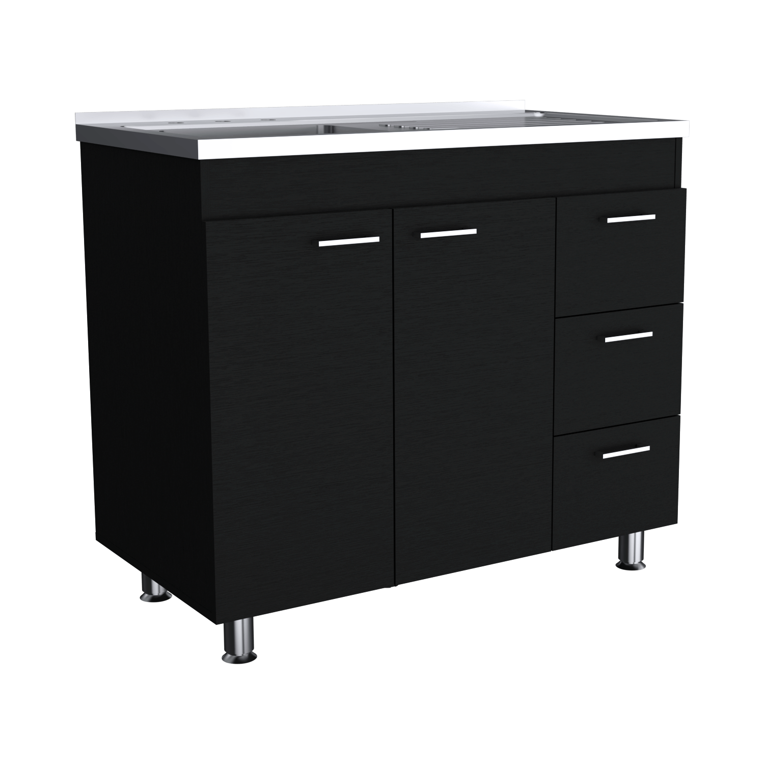 Mueble Inferiro Cocina 100 Ferreti Rta Wengue Zf