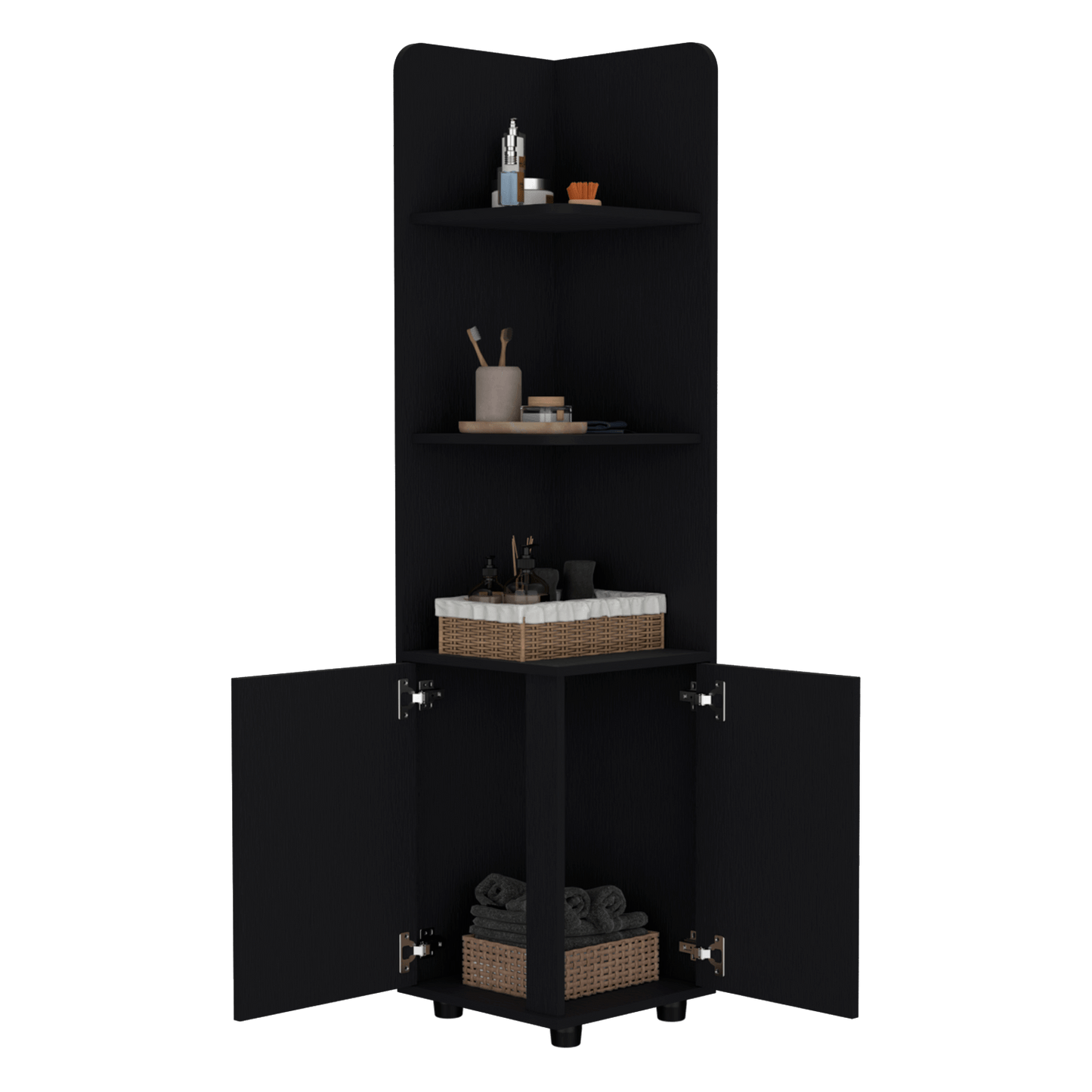 Mueble De Baño Esquinero 158X37 Malibu Rta Wengue Zf