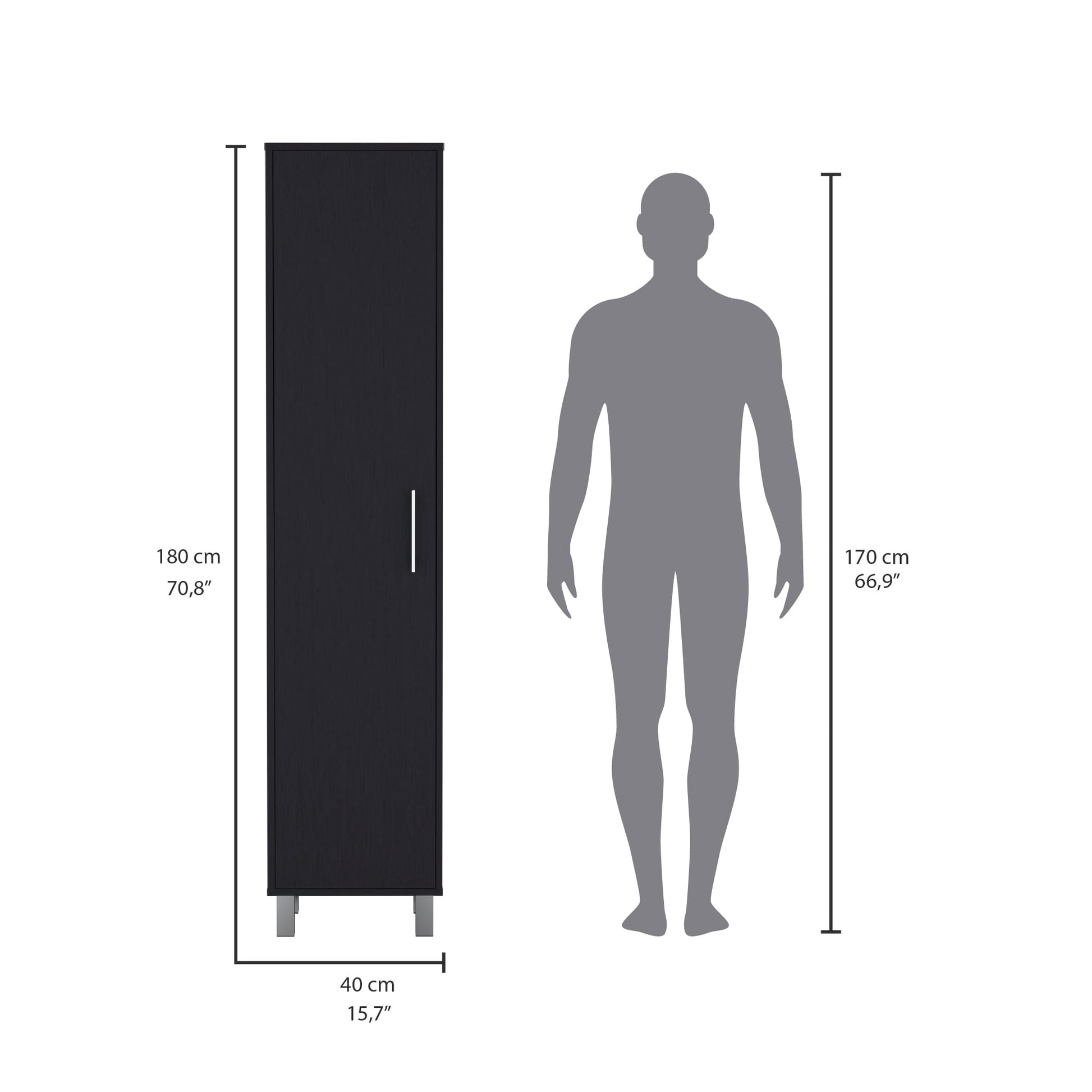 Mueble De Aseo Laska 180X40X30 Rta Wengue Zf