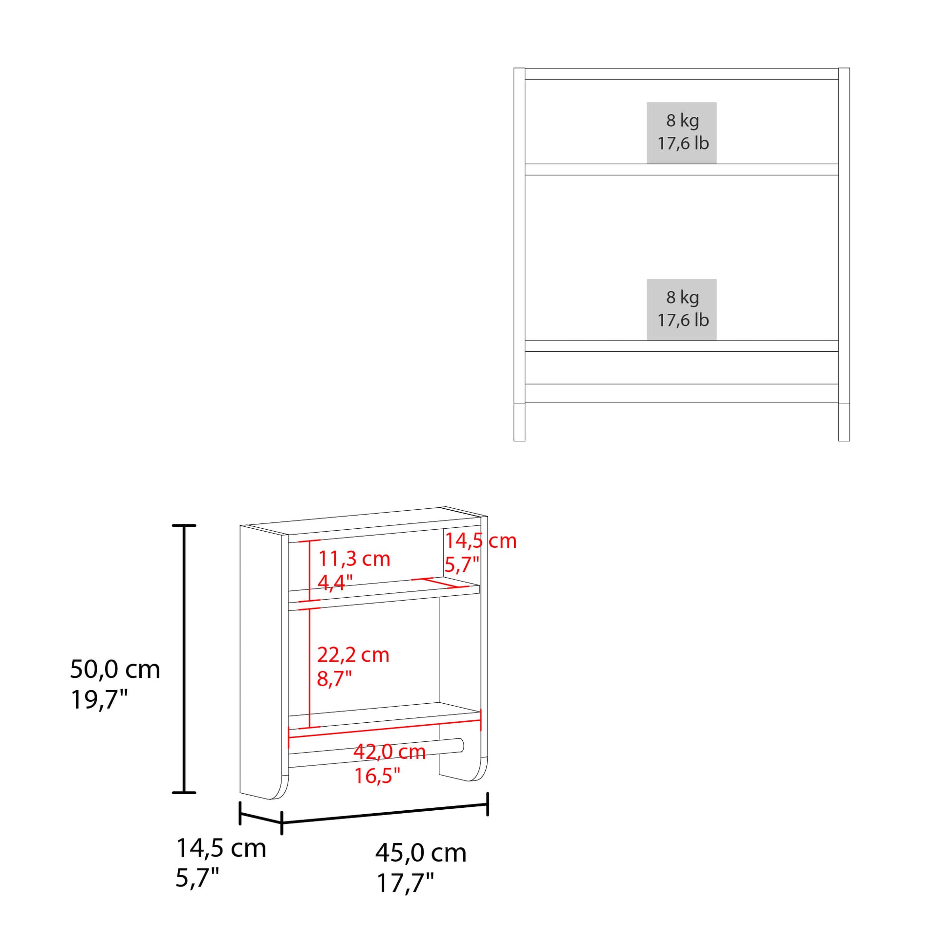 Botiquin 300 Bath 50X45X16 Rta Wengue Zf