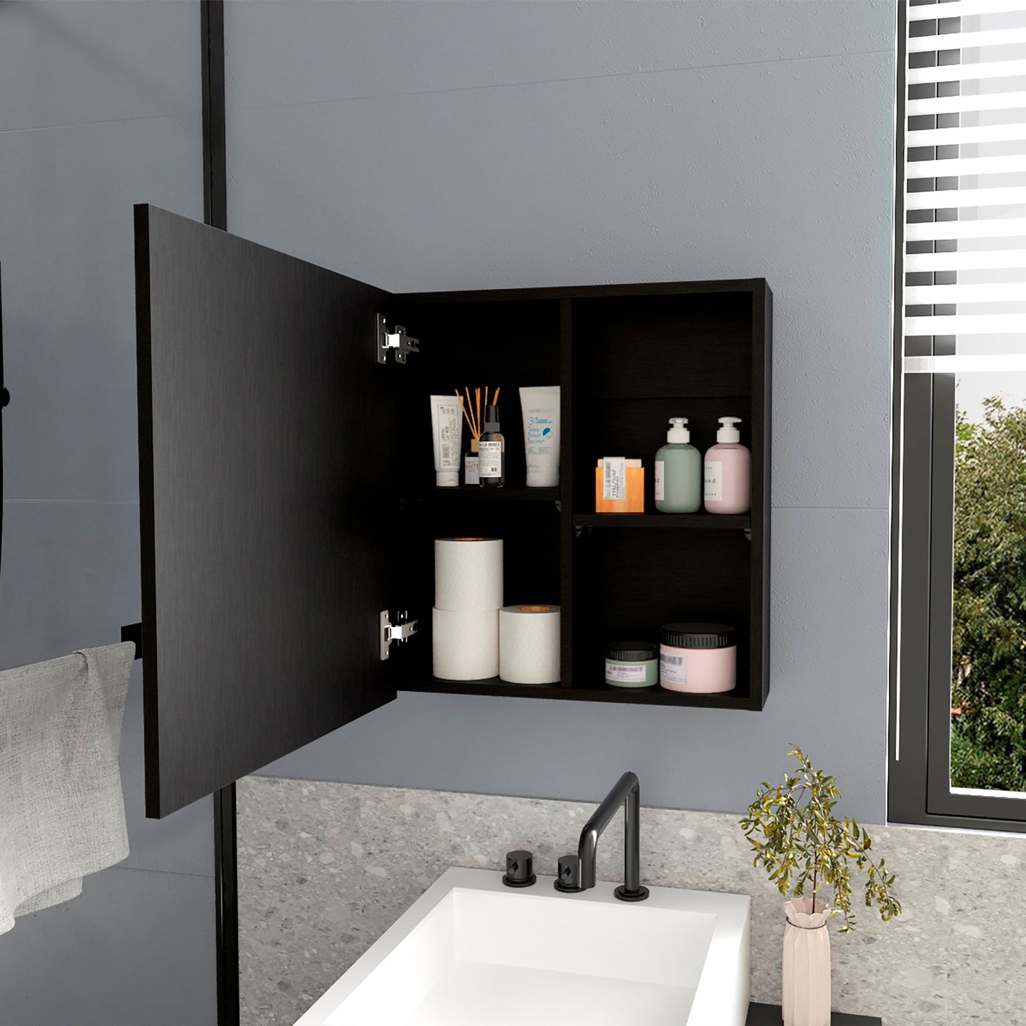 Gabinete De Baño Duma 53X50X14 Rta Wengue Zf