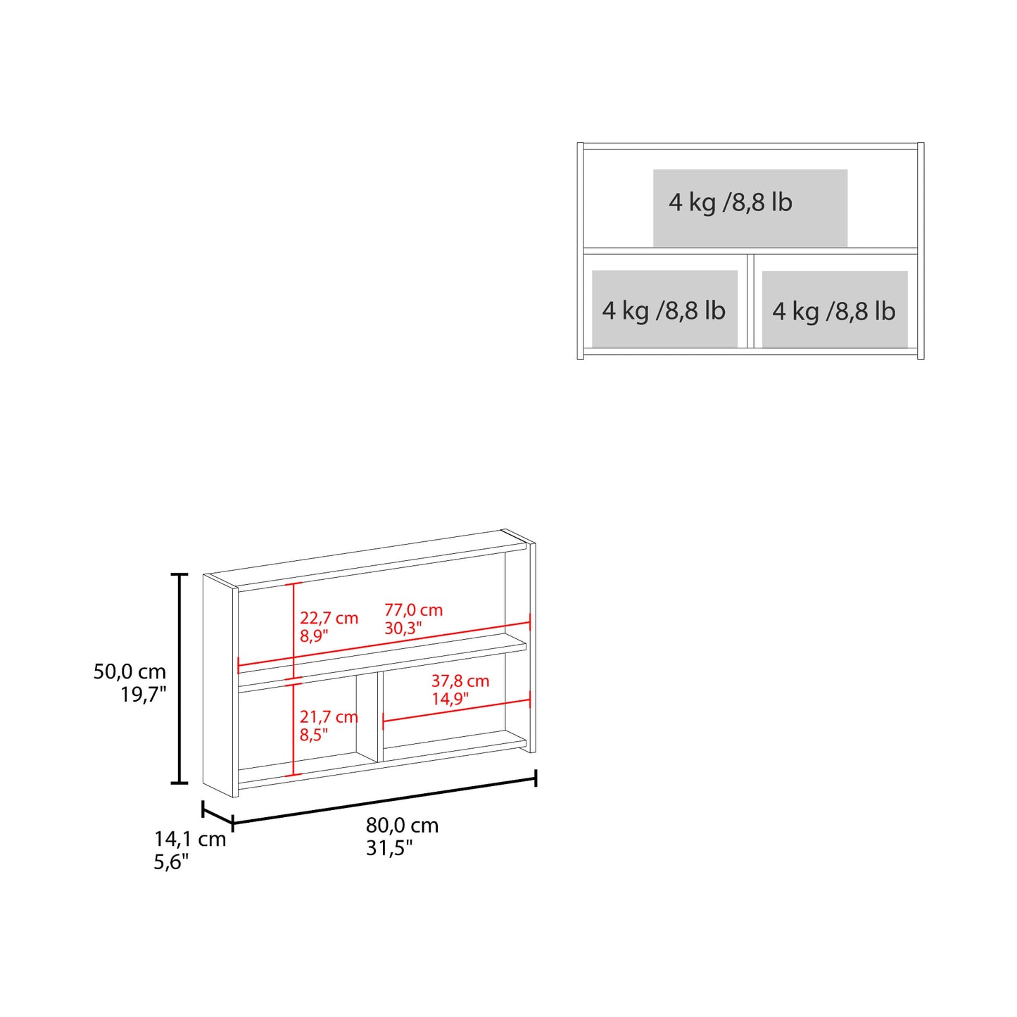 Botiquin 50X80X15 C/Puertas Rta Wengue Zf