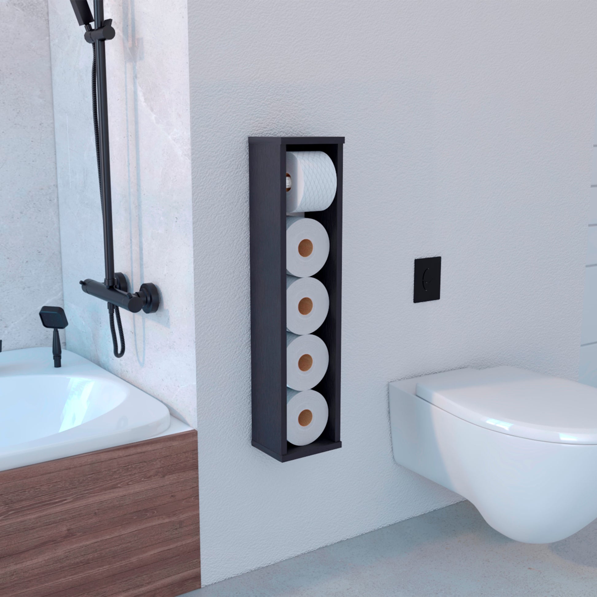 Mueble Organizador Bali Baño 71X16X13 Rta Wengue Zf