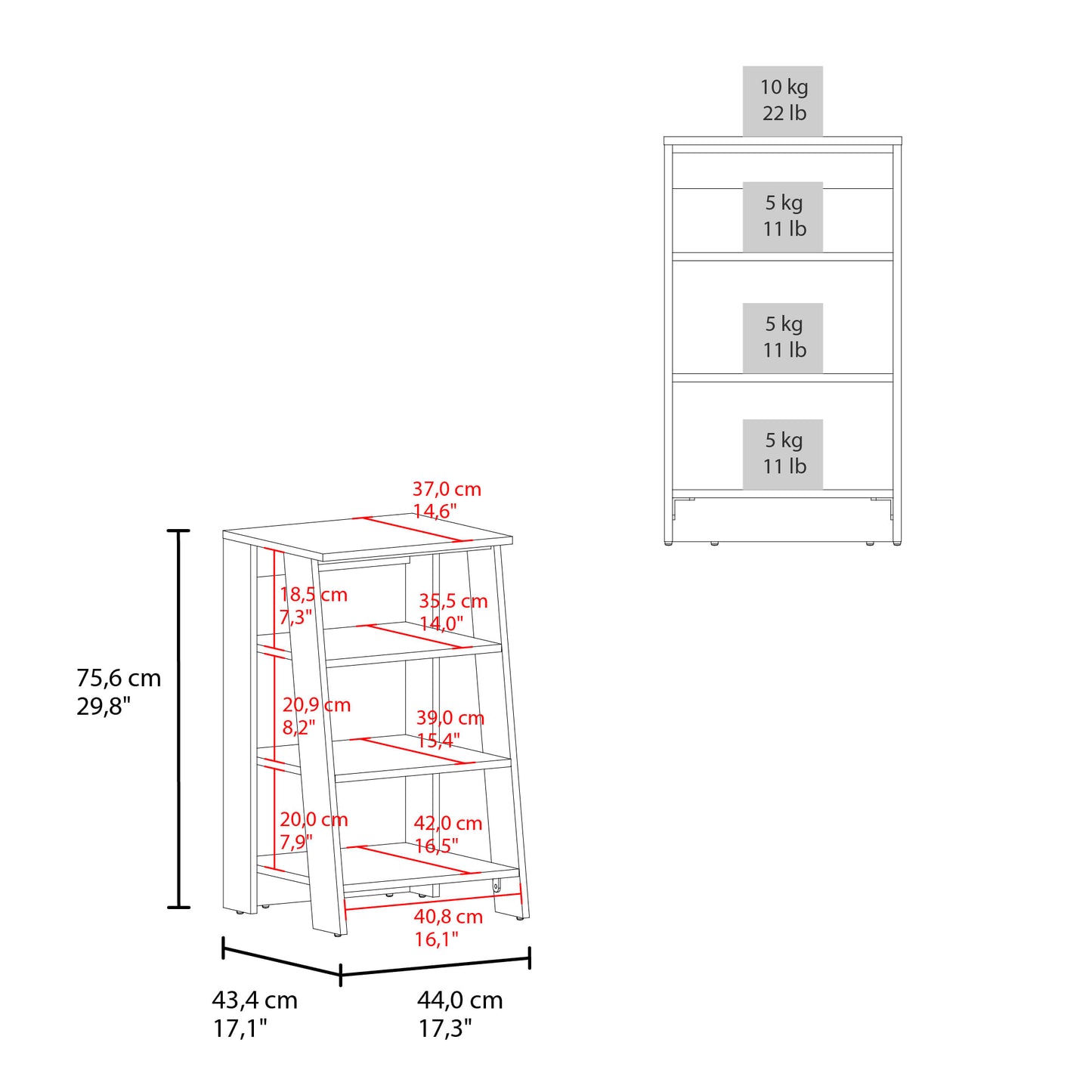 Organizador De Baño St Lucia 75X44X43 Rta Wengue Zf