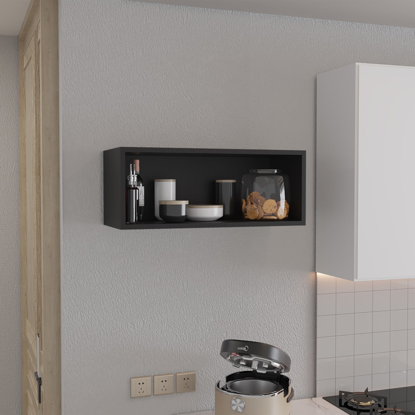 Gabinete Sencillo Pared 30X76X30 Rta Wengue Zf