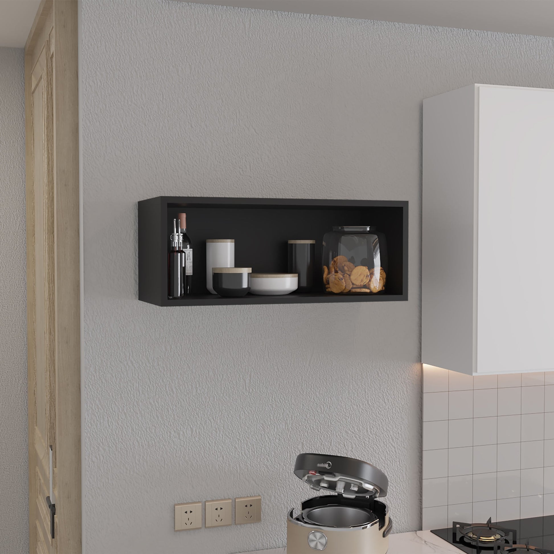 Gabinete Sencillo Pared 30X76X30 Rta Wengue Zf