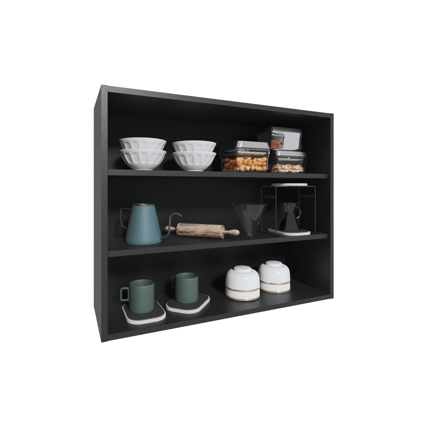 Gabinete De Pared 76X91X30 Rta Wengue Zf