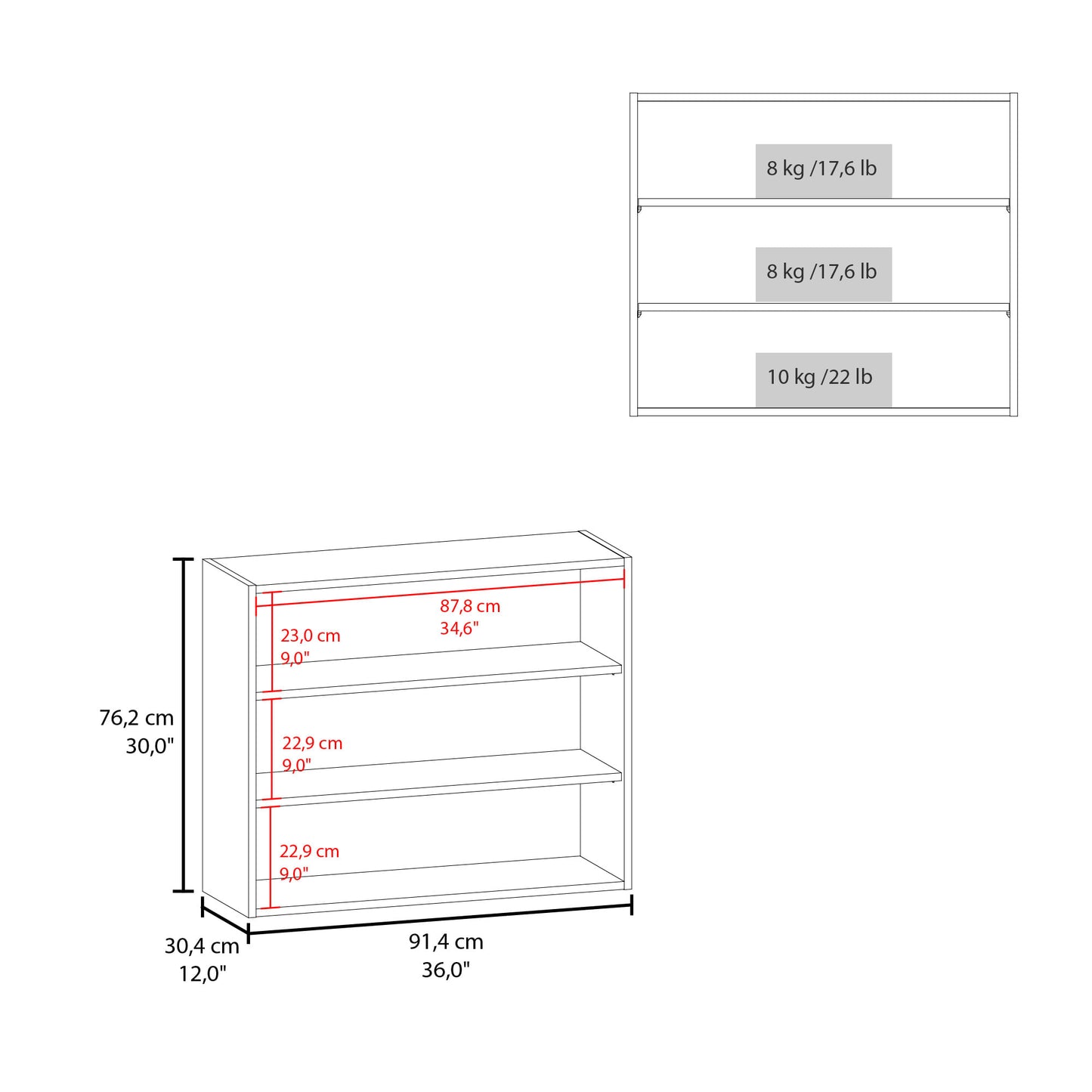 Gabinete De Pared 76X91X30 Rta Wengue Zf