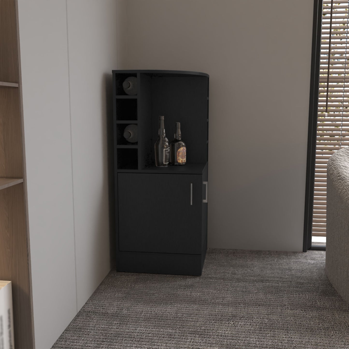 Bar Bajo Esquinero Jakes 108X46X46 Rta Wengue
