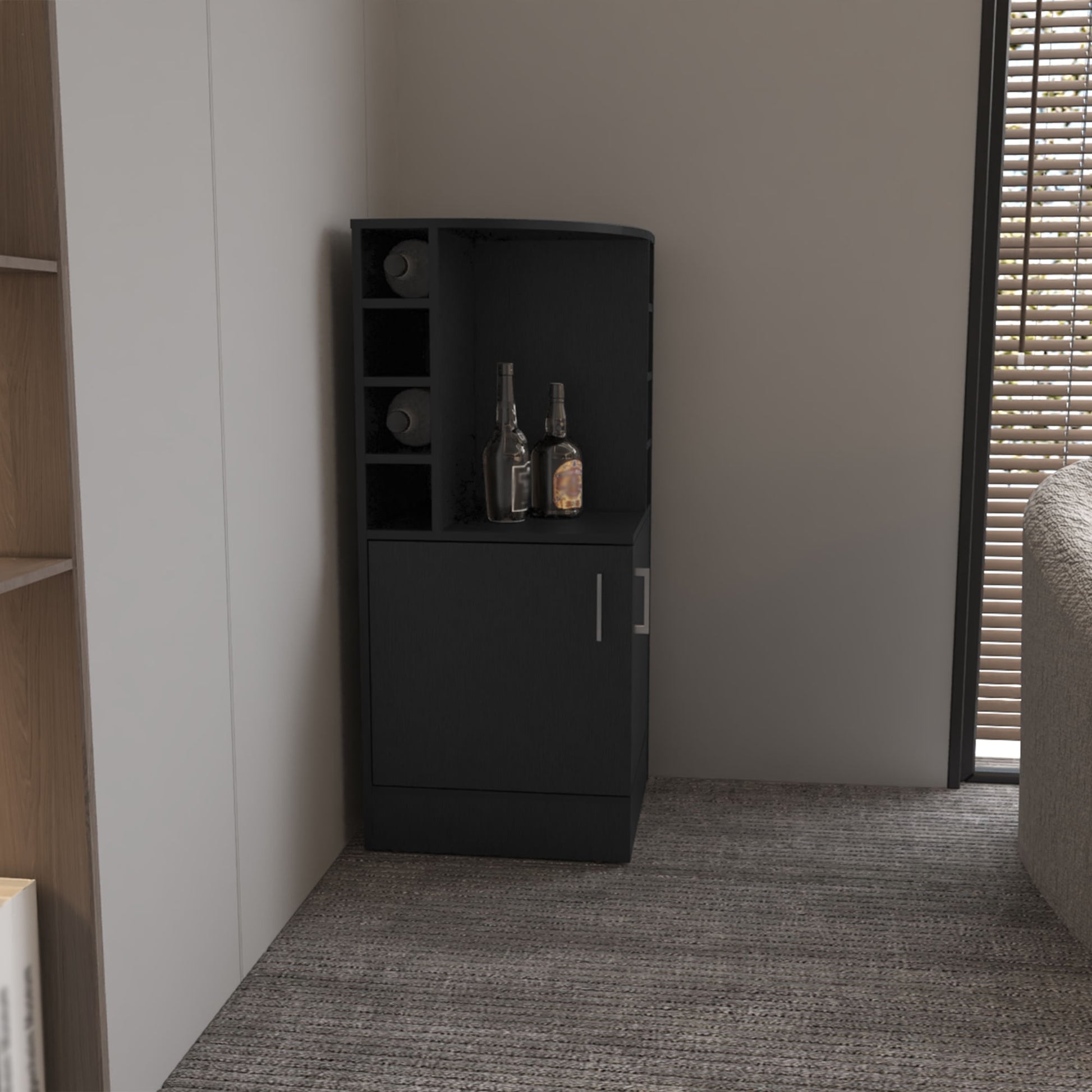 Bar Bajo Esquinero Jakes 108X46X46 Rta Wengue