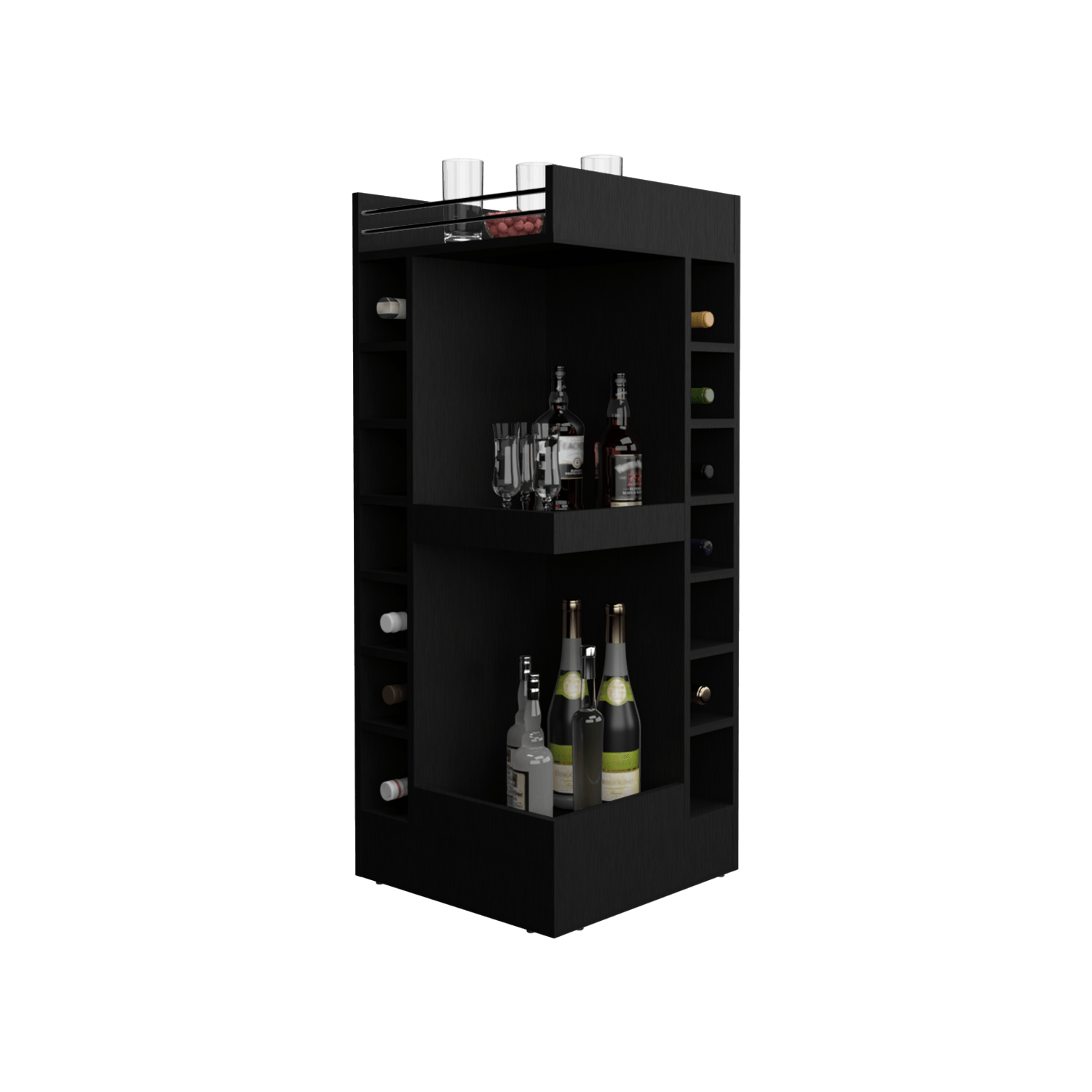 Bar Bajo Esquinero Lyman 111X46X46 Rta Wengue