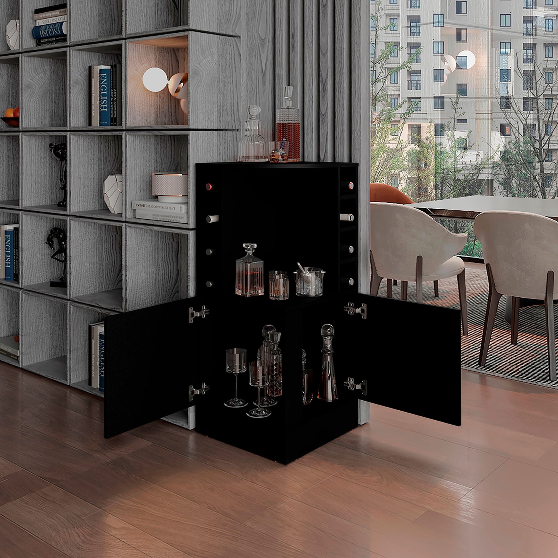 Bar Bajo Esquinero Jakes 108X46X46 Rta Wengue Zf