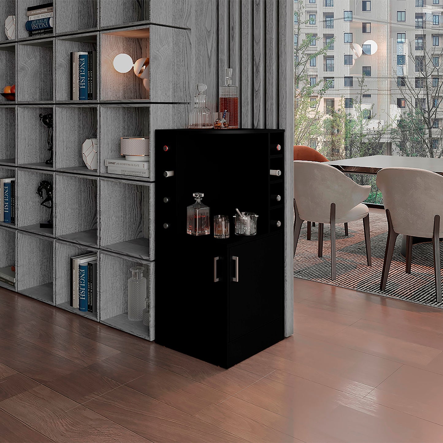 Bar Bajo Esquinero Jakes 108X46X46 Rta Wengue Zf