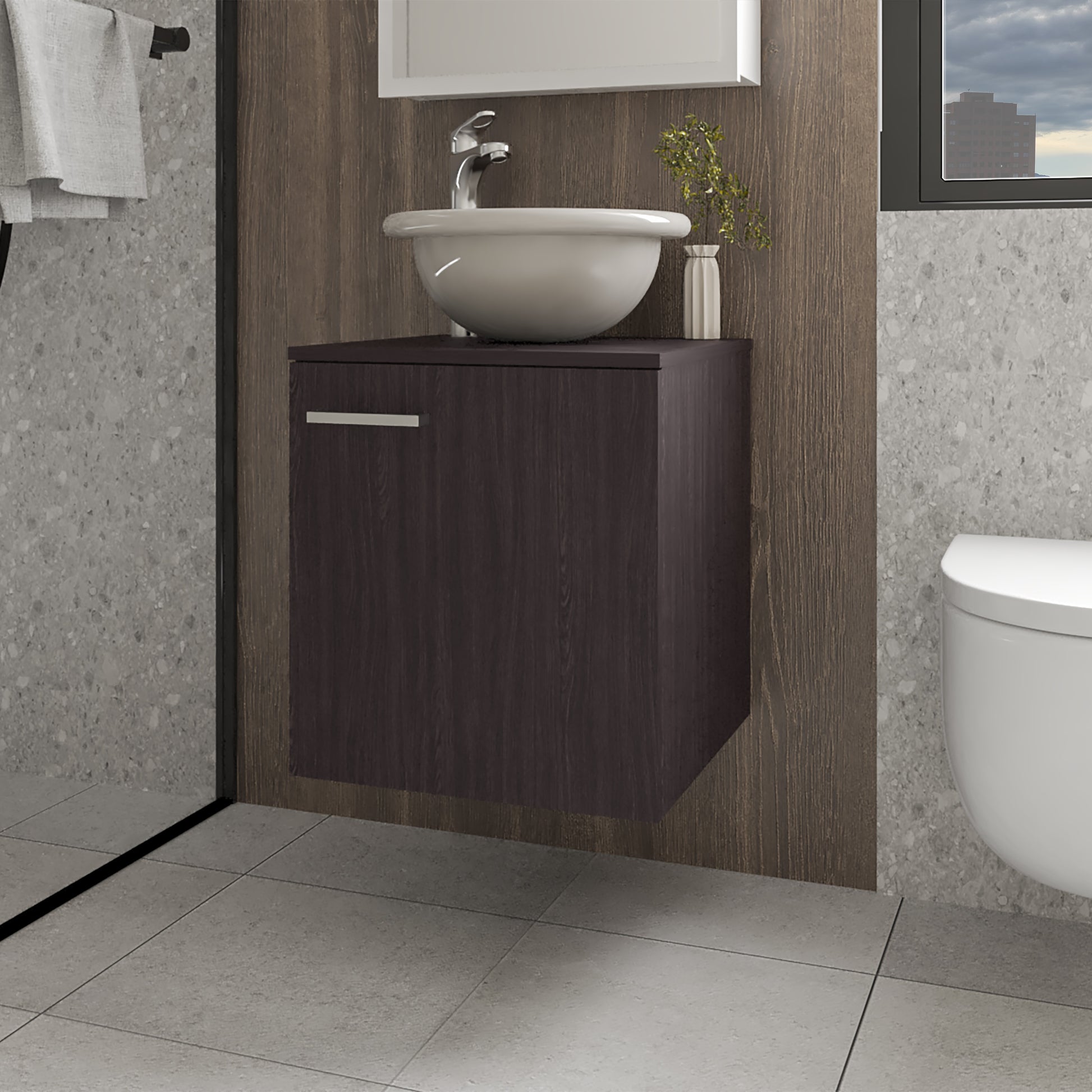 Mueble De Baño Clyde 50X 45X44,5 Rta Wengue Zf