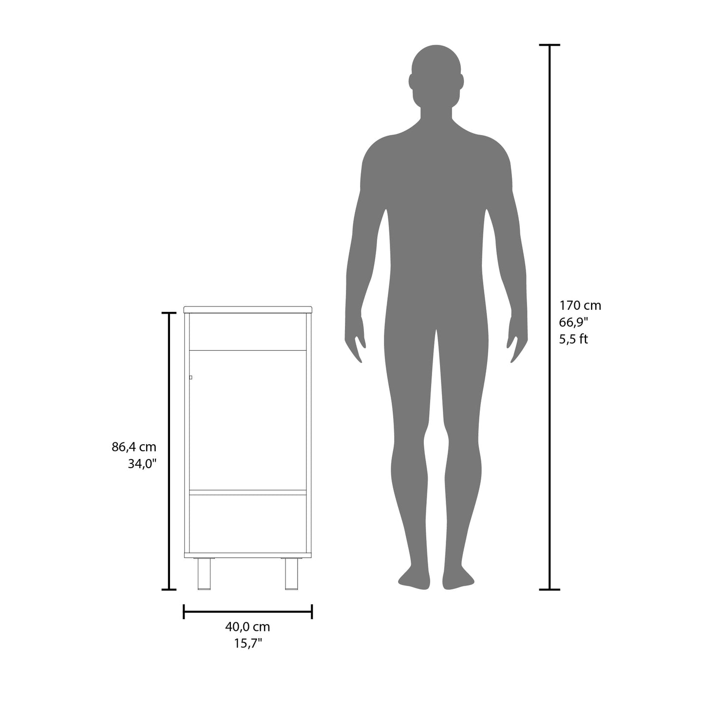 Mueble De Baño A Piso Bethel 40 86X39,6X34,5 Rta Wengue Zf
