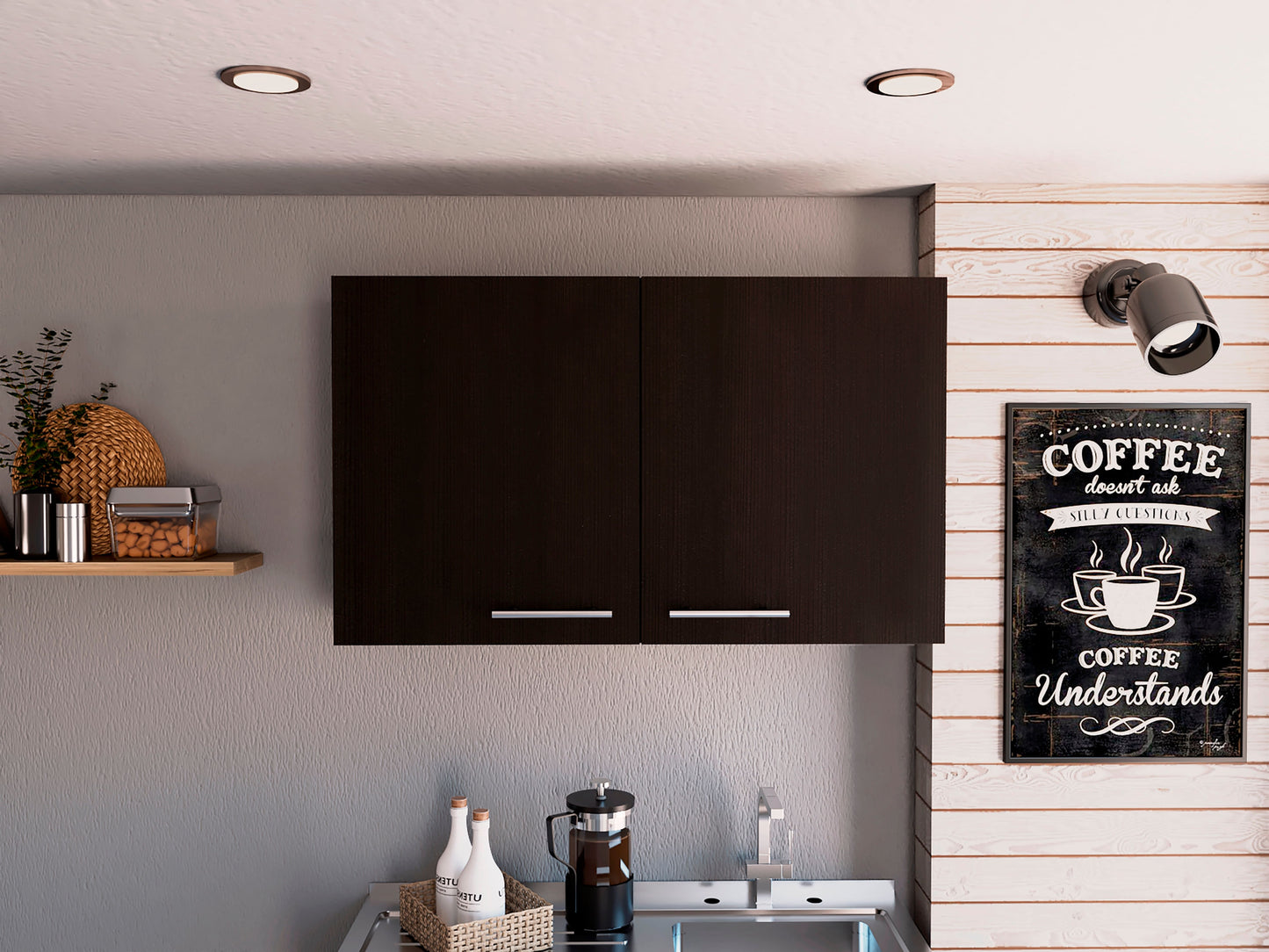Mueble Aereo Dos Puertas Manchester Wengue