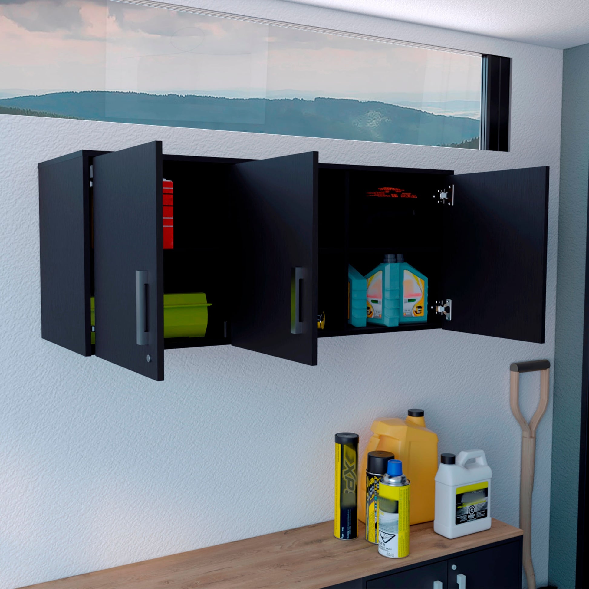Gabinete 3 Puertas Pared 50X120 Rta Wengue