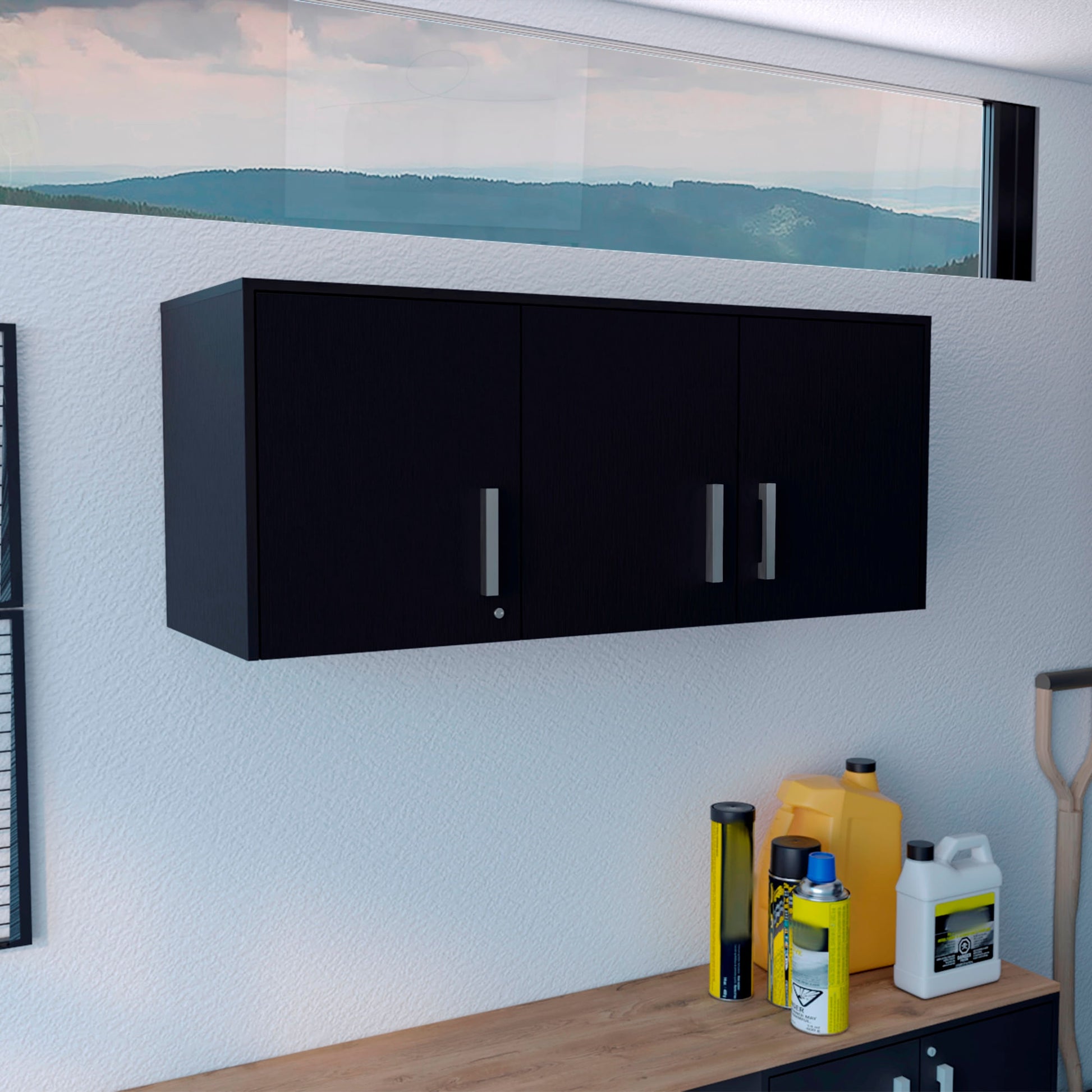 Gabinete 3 Puertas Pared 50X120 Rta Wengue