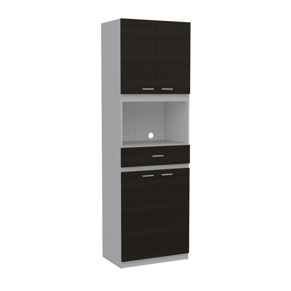 Modulo Microondas Bau Blanco+Wengue