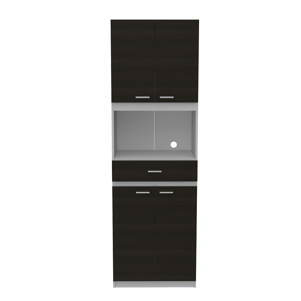 Modulo Microondas Bau Blanco+Wengue