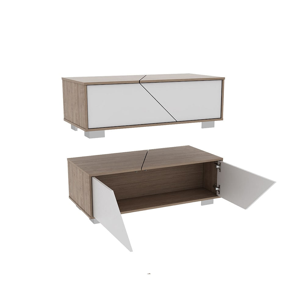 Mesa De Centro Fraktal Blanco+Miel