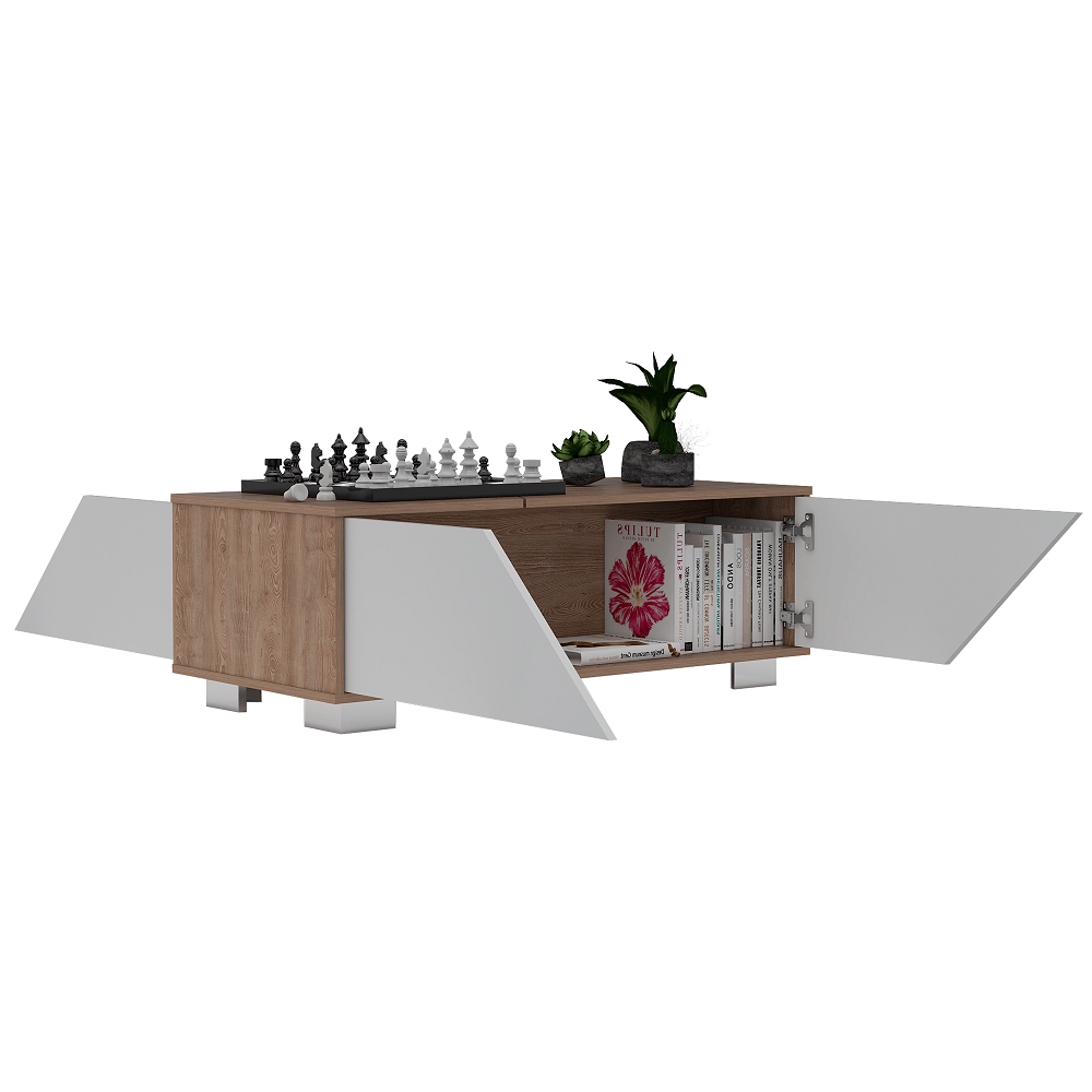 Mesa De Centro Fraktal Blanco+Miel