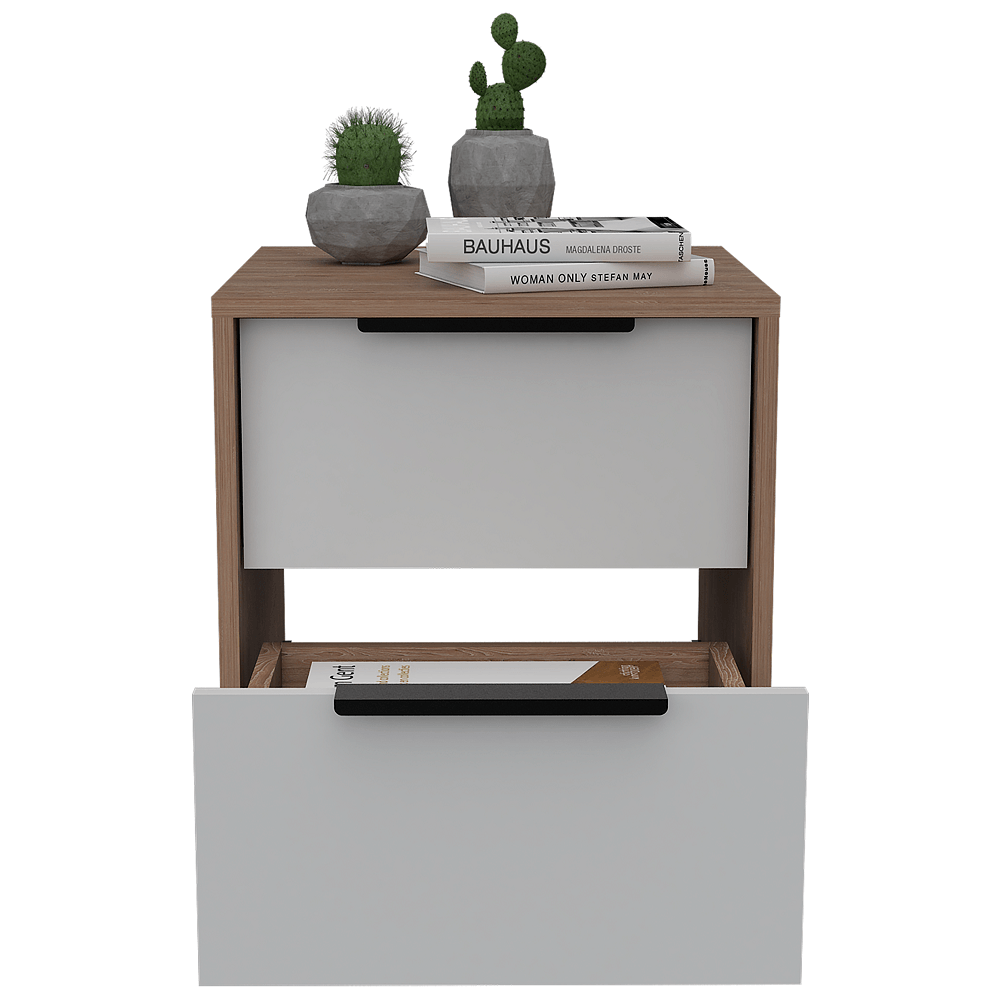 Mesa De Noche Kaia Miel+Blanco