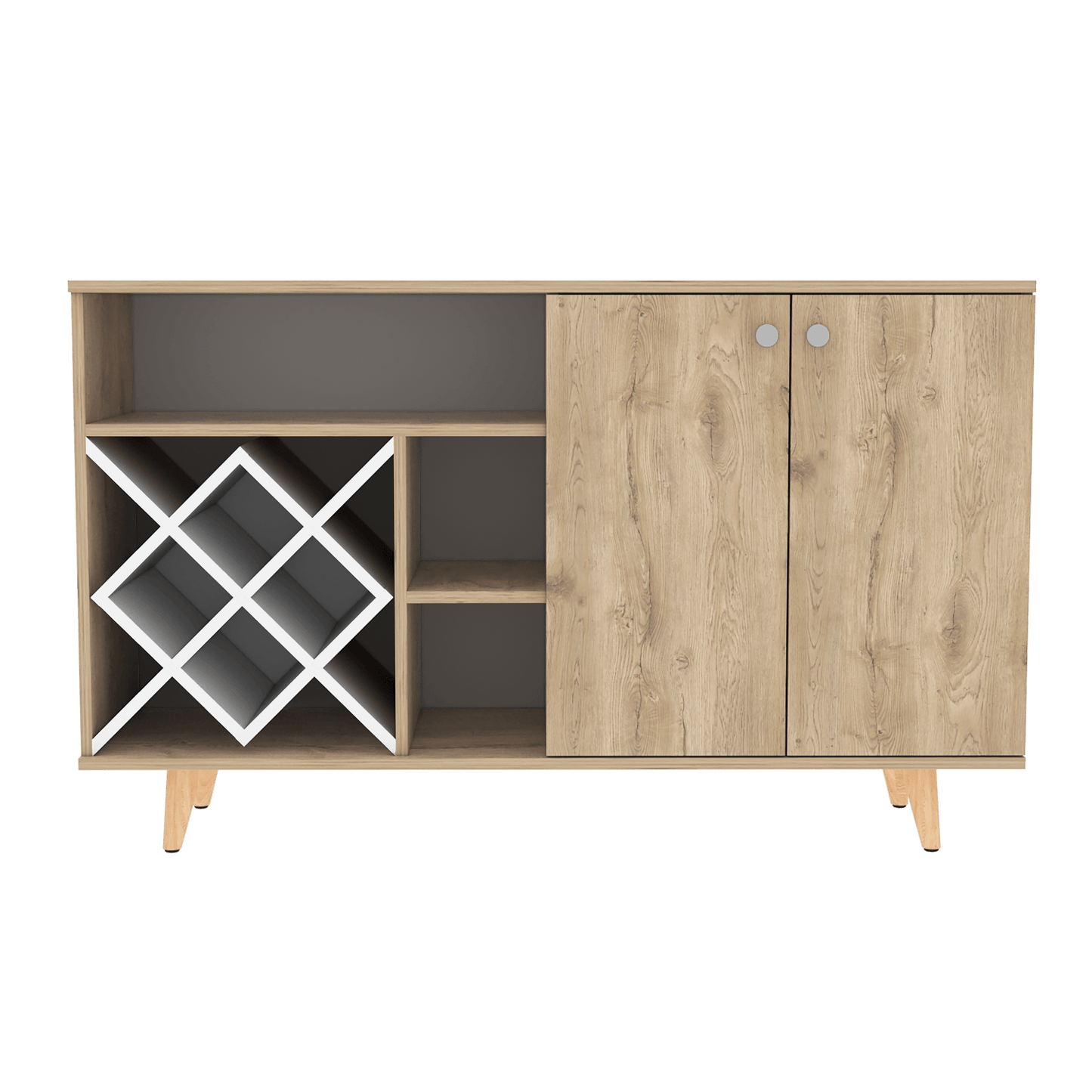 Mueble Bar Vithi Rta Macadamia + Blanco