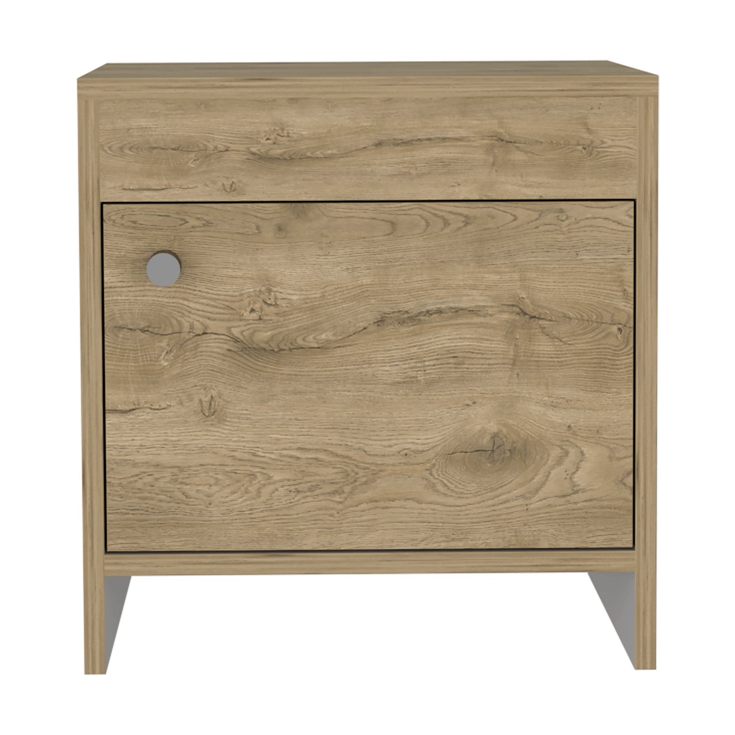 Mesa De Noche Colore Rta Macamadia + Blanco