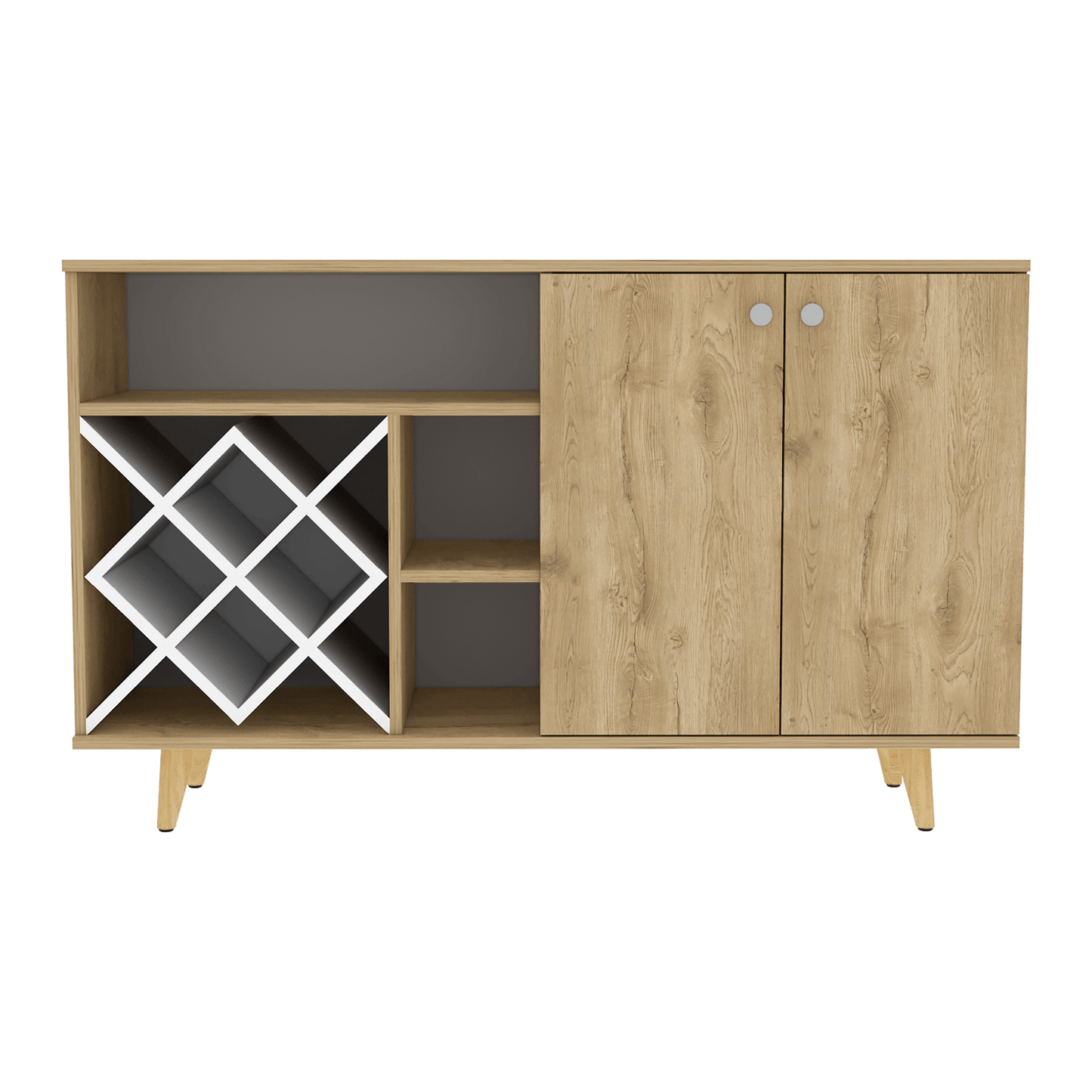 Mueble Bar Vithi Rta Macadamia + Blanco