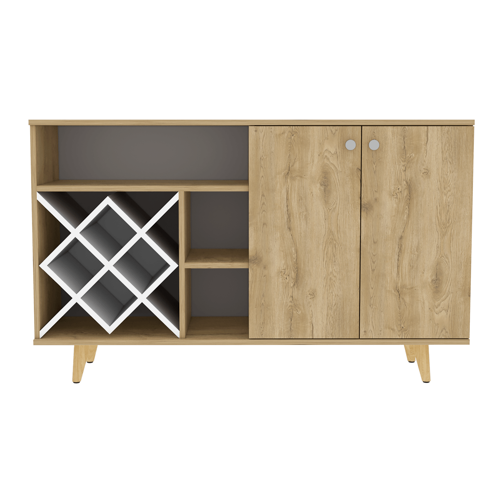 Mueble Bar Vithi Rta Macadamia + Blanco
