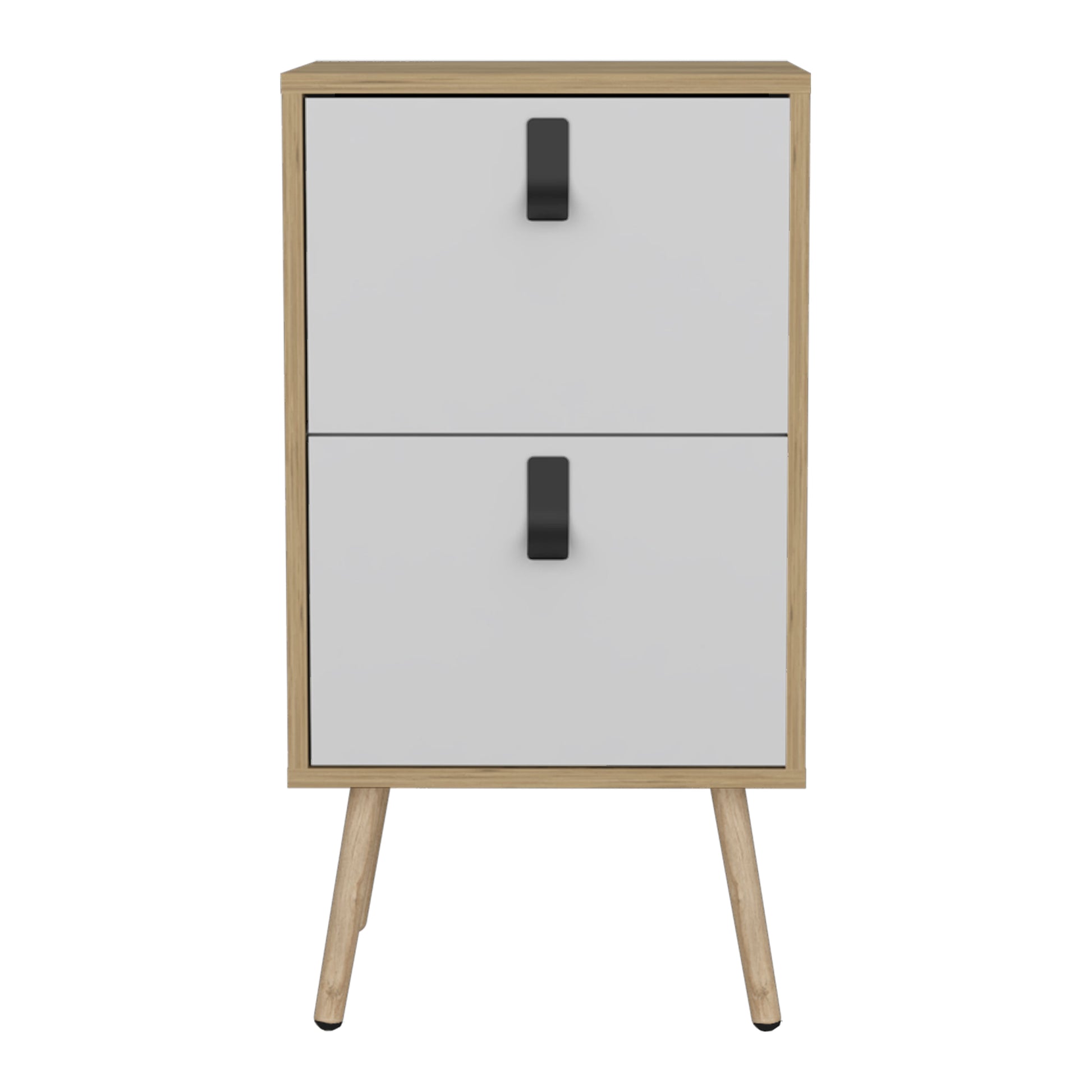 Mesa De Noche 2 Cajon Huna Rta Blanco Macadamia