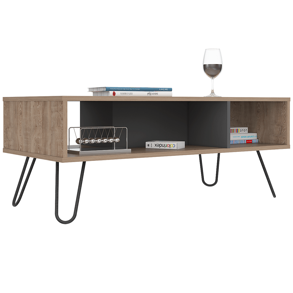 Mesa De Centro Vassek Miel+Plomo N/A