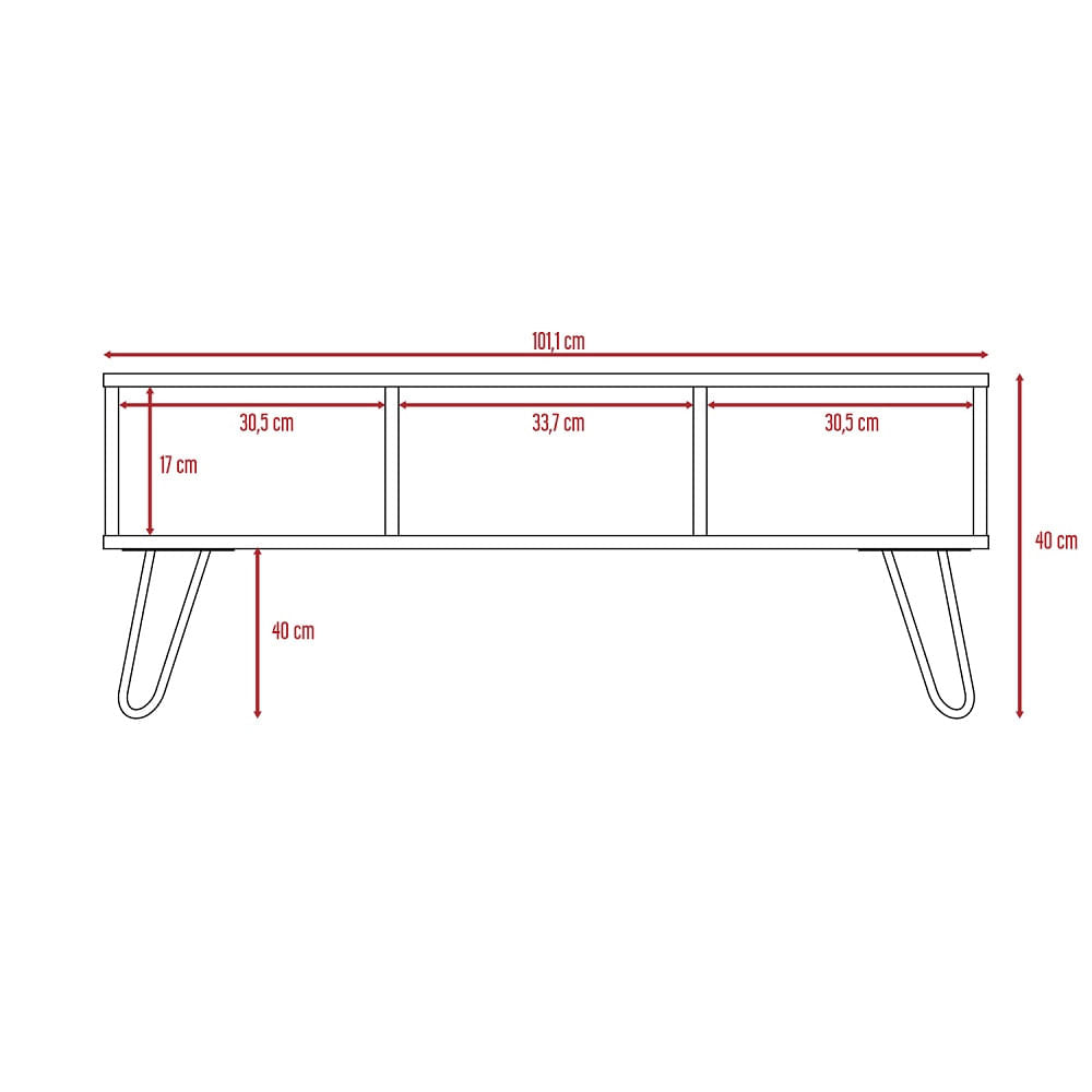 Mesa De Centro Vassek Miel+Plomo N/A