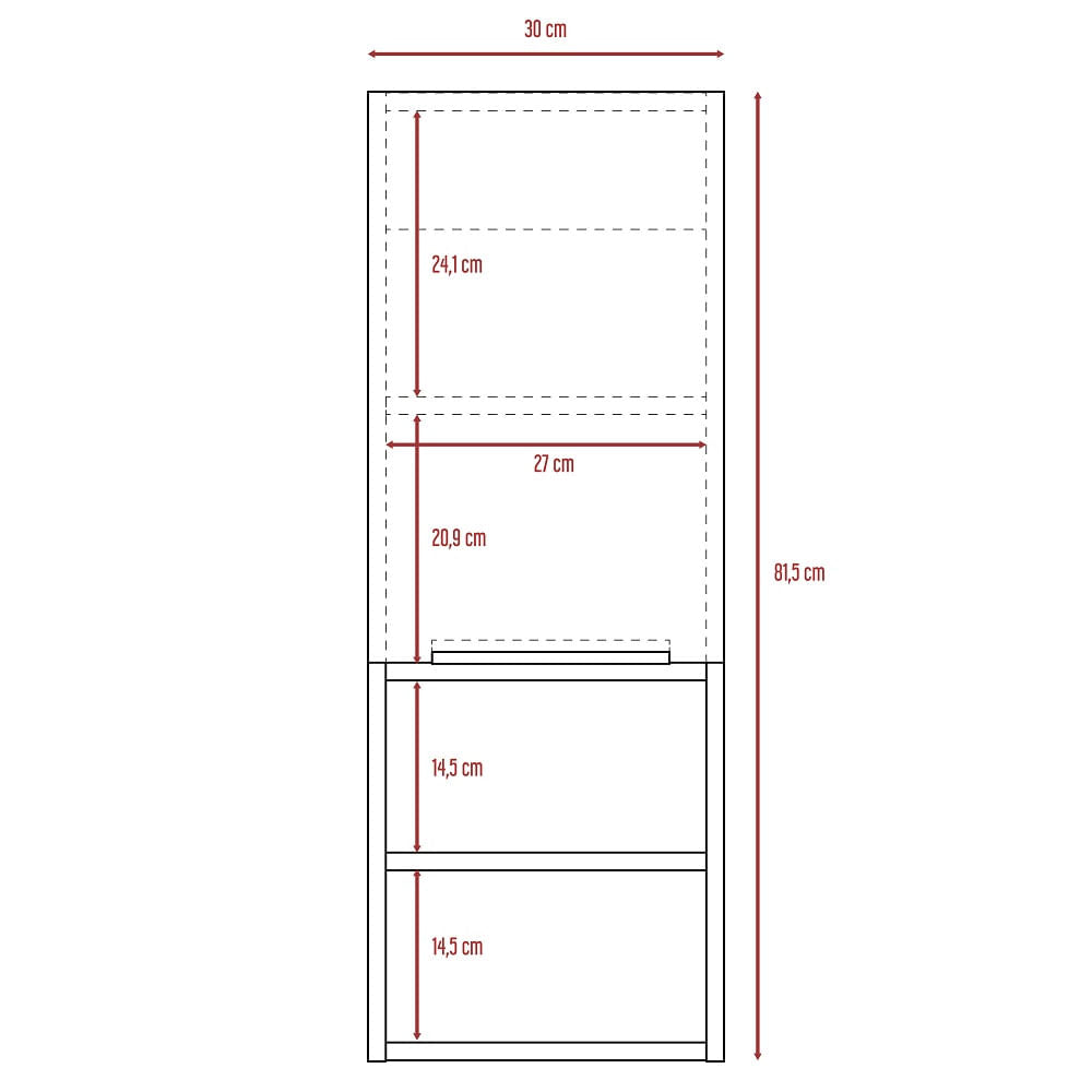 Mueble Auxiliar De Baño Mila Sombra+Miel