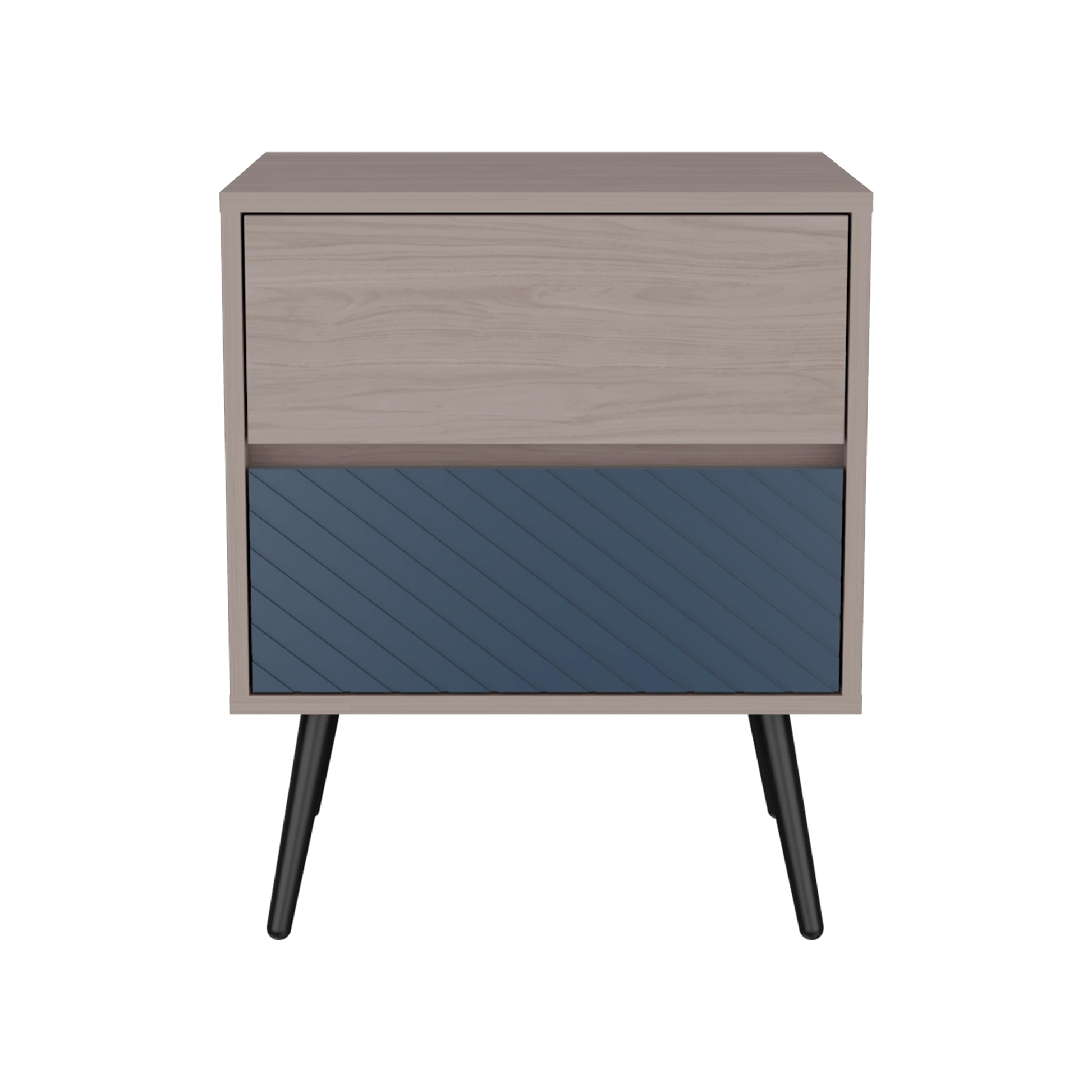 Nochero Lyle 2Cajon 60 X 50  Nacar Y Azul Navy