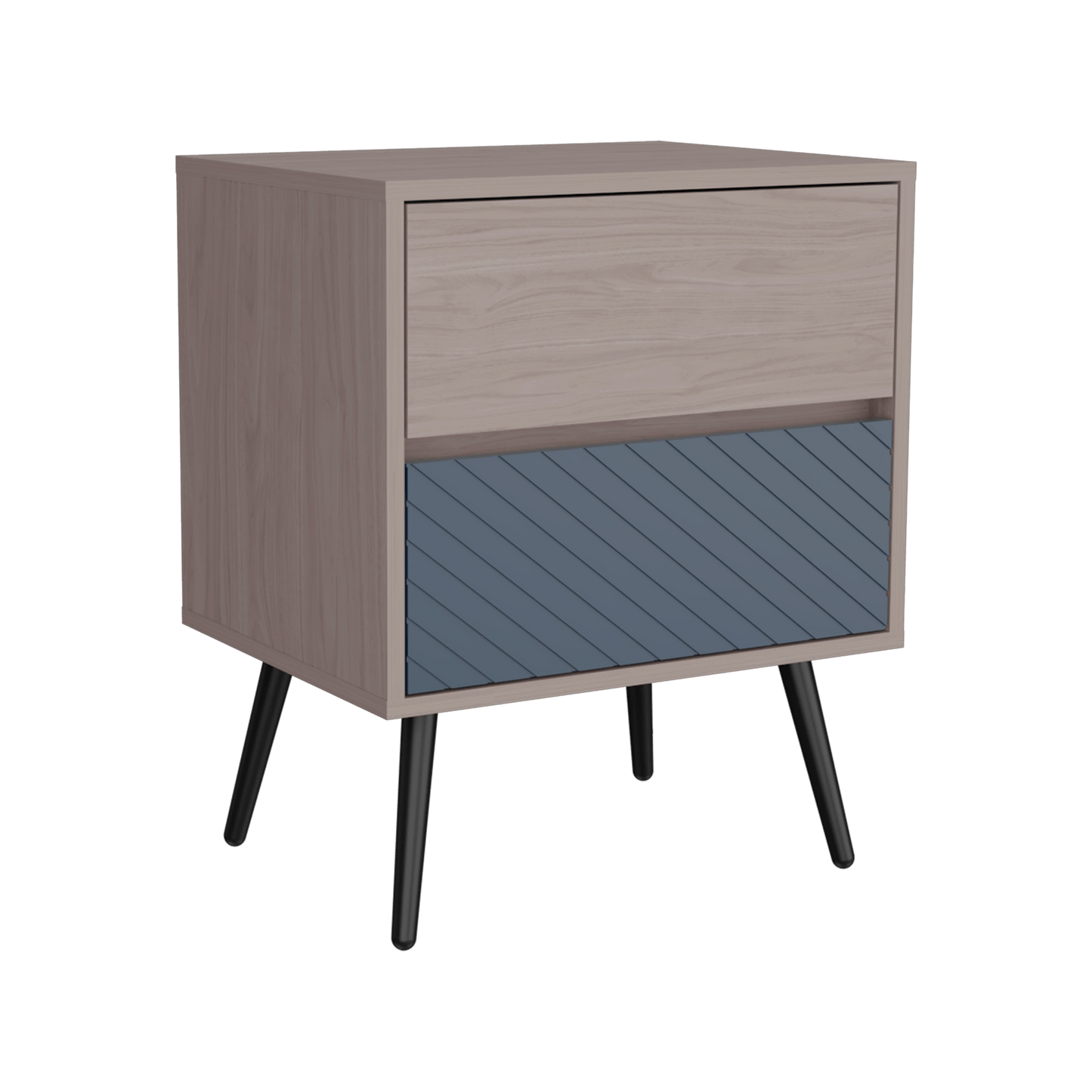 Nochero Lyle 2Cajon 60 X 50  Nacar Y Azul Navy