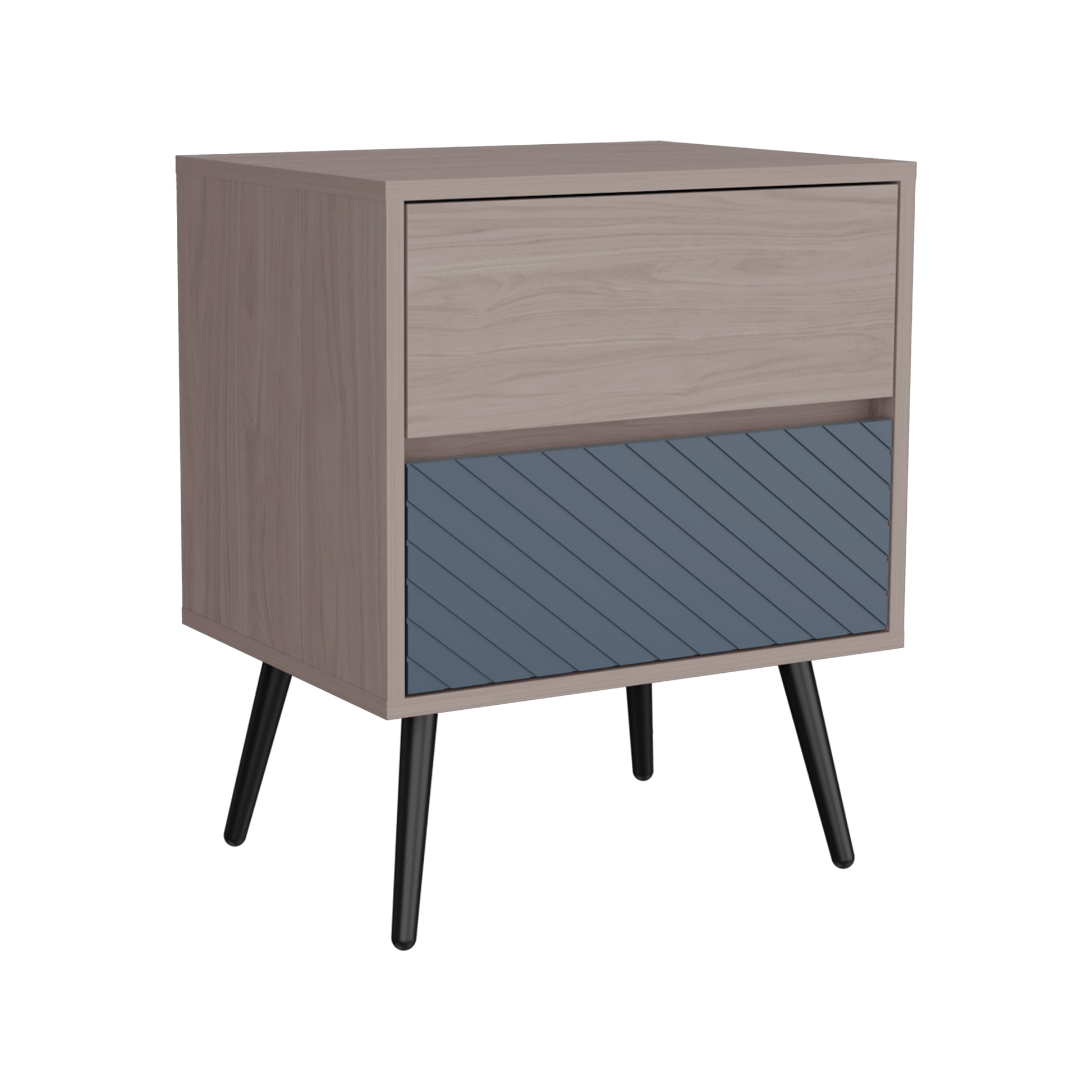 Nochero Lyle 2Cajon 60 X 50  Nacar Y Azul Navy