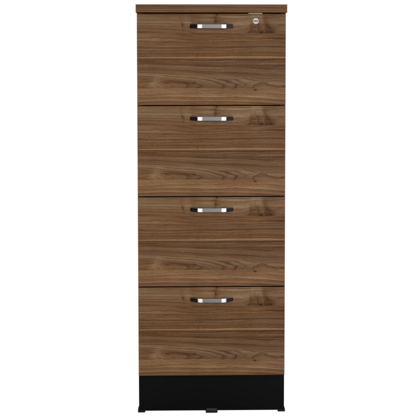 Mueble Archivador 4 Cajones Monarca Negro+Gales