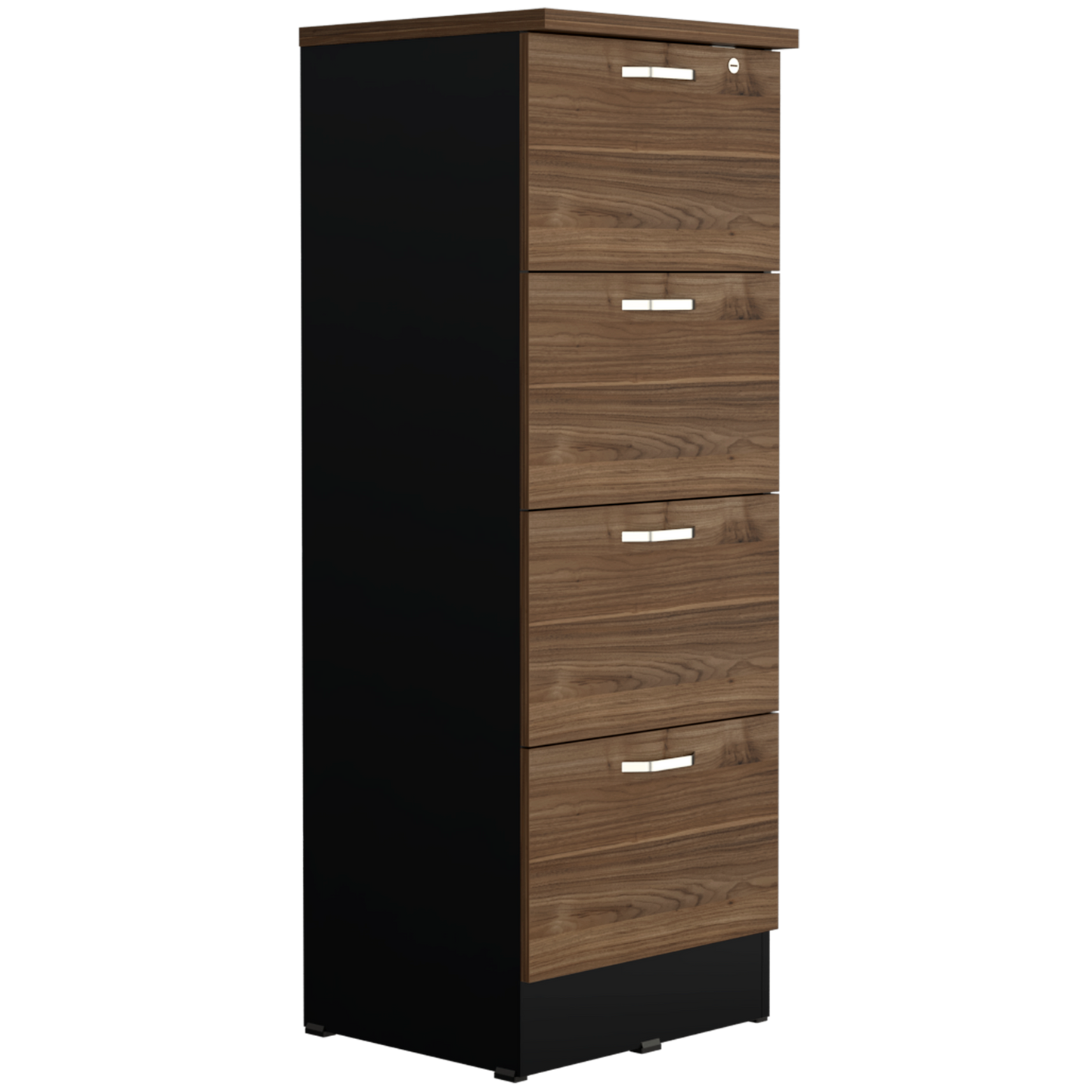 Mueble Archivador 4 Cajones Monarca Negro+Gales