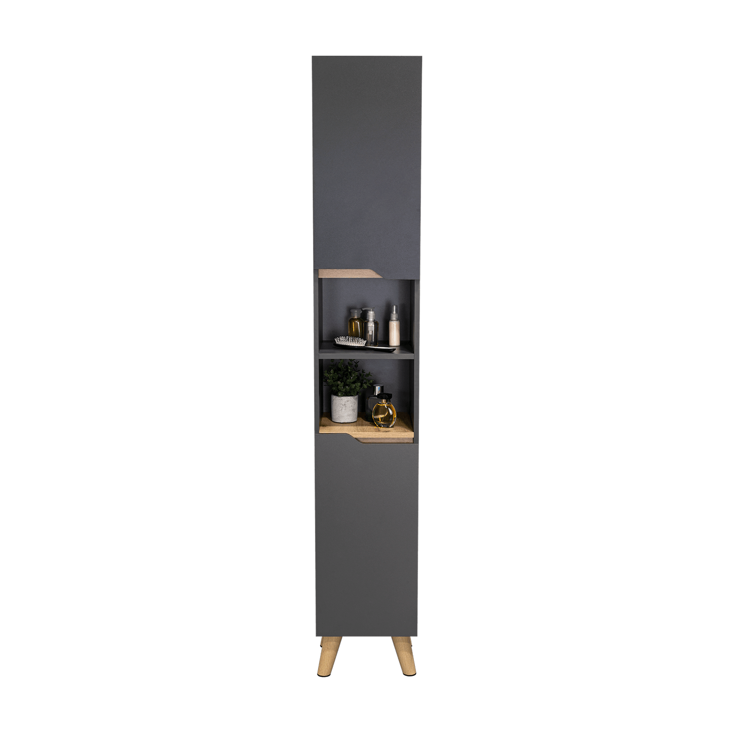 Mueble Para Baño Alto Laurent 180X30X33 Rta Plomo Duna
