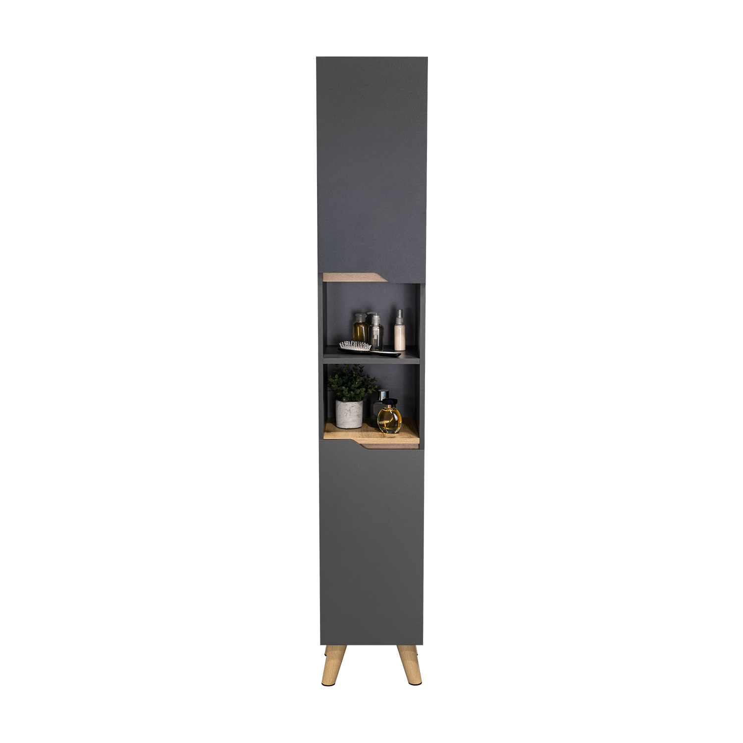 Mueble Para Baño Alto Laurent 180X30X33 Rta Plomo Duna